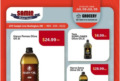Samir Supermarket (Burlington) Flyer July 3 to 5