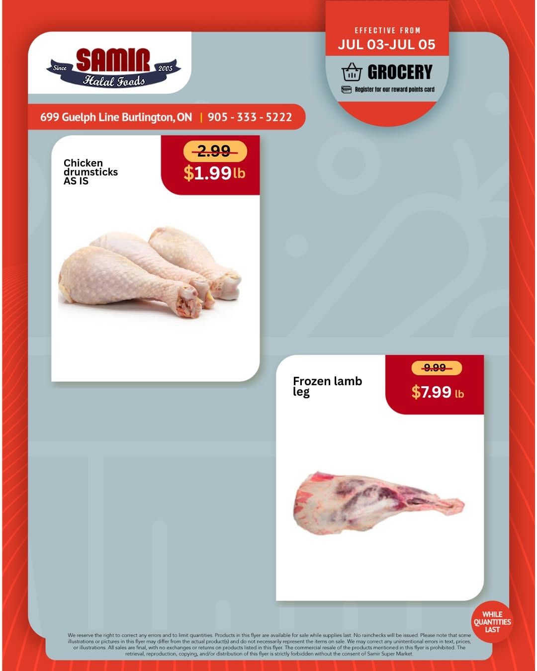 Samir Supermarket (Burlington) Flyer July 3 to 5