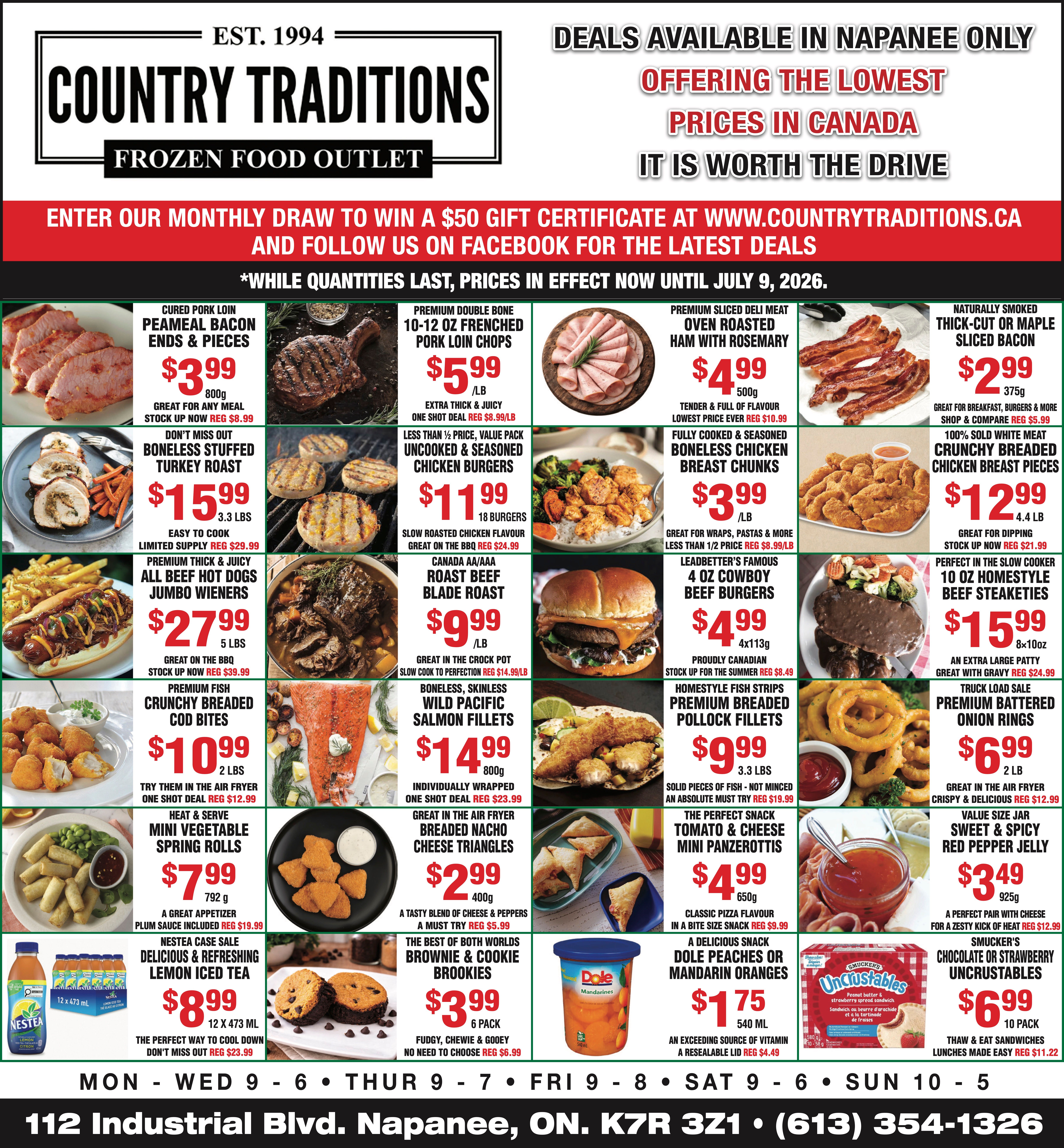 Country Traditions Flyer July 2 to 9