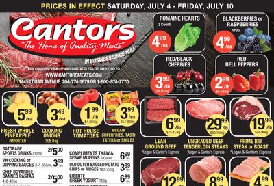 Cantor's Meats Flyer July 4 to 10
