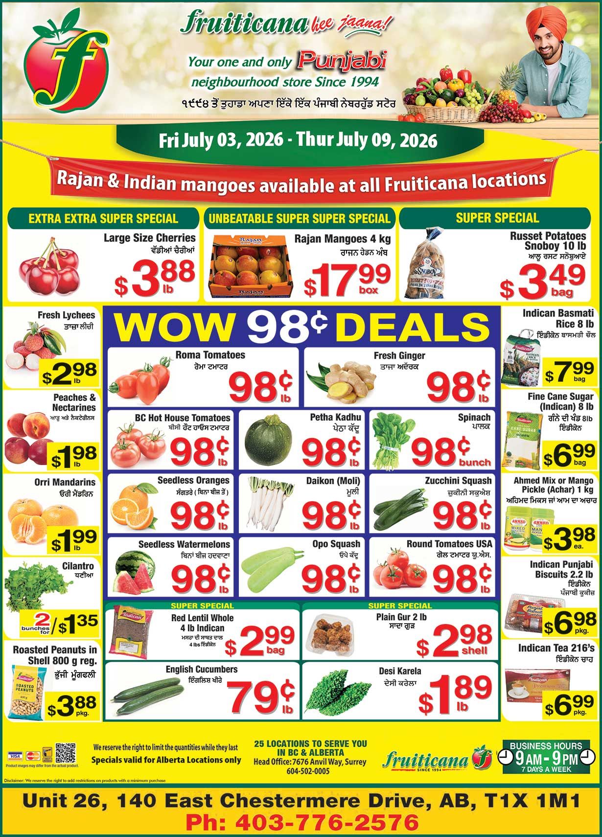 Fruiticana (Chestermere) Flyer July 3 to 9