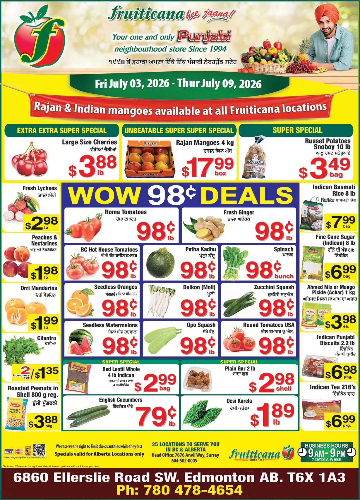 Fruiticana (Edmonton) Flyer July 3 to 9