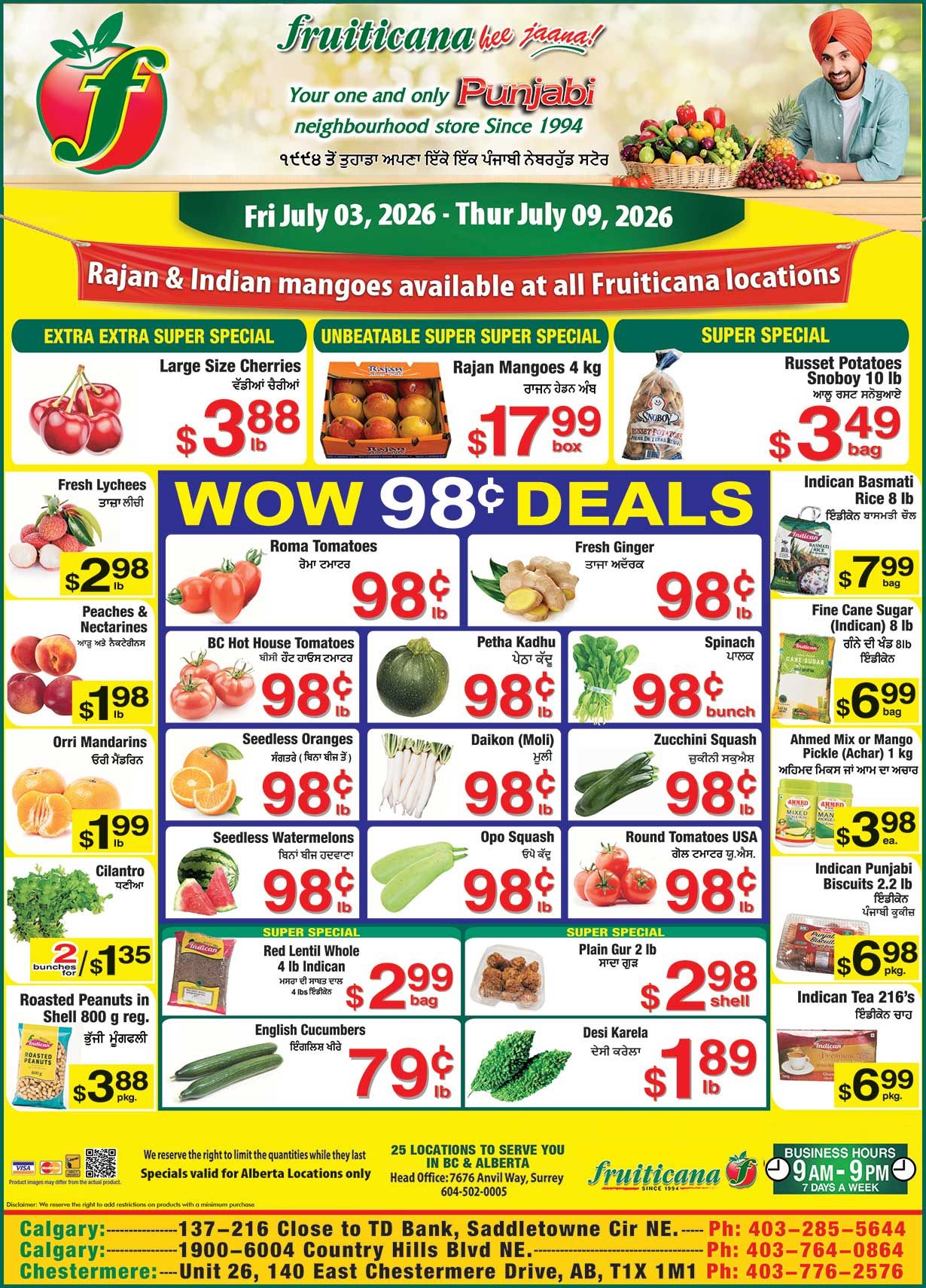 Fruiticana (Calgary) Flyer July 3 to 9