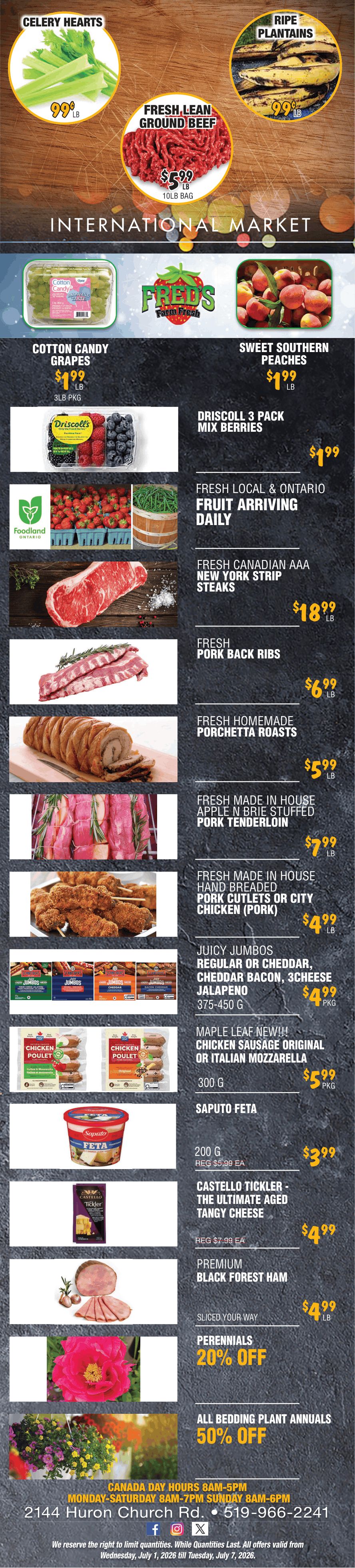 Fred's Farm Fresh Flyer July 1 to 7