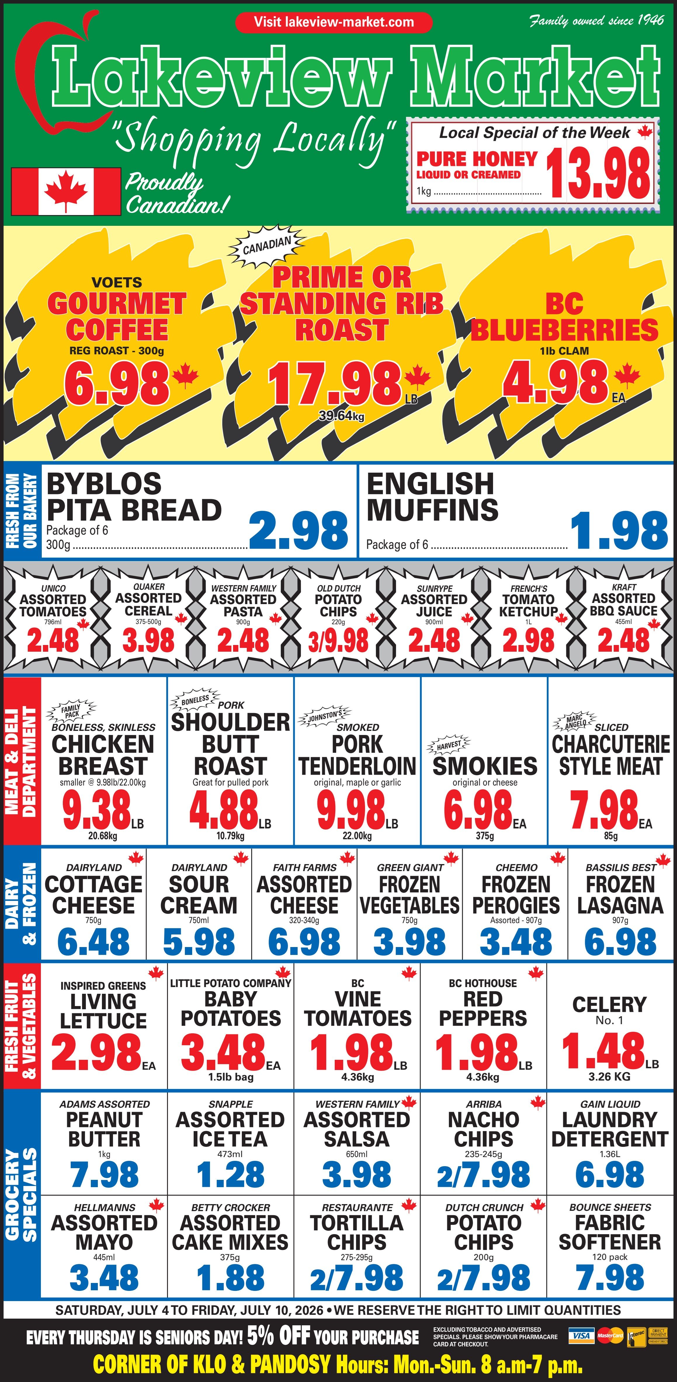 Lakeview Market Flyer July 4 to 10