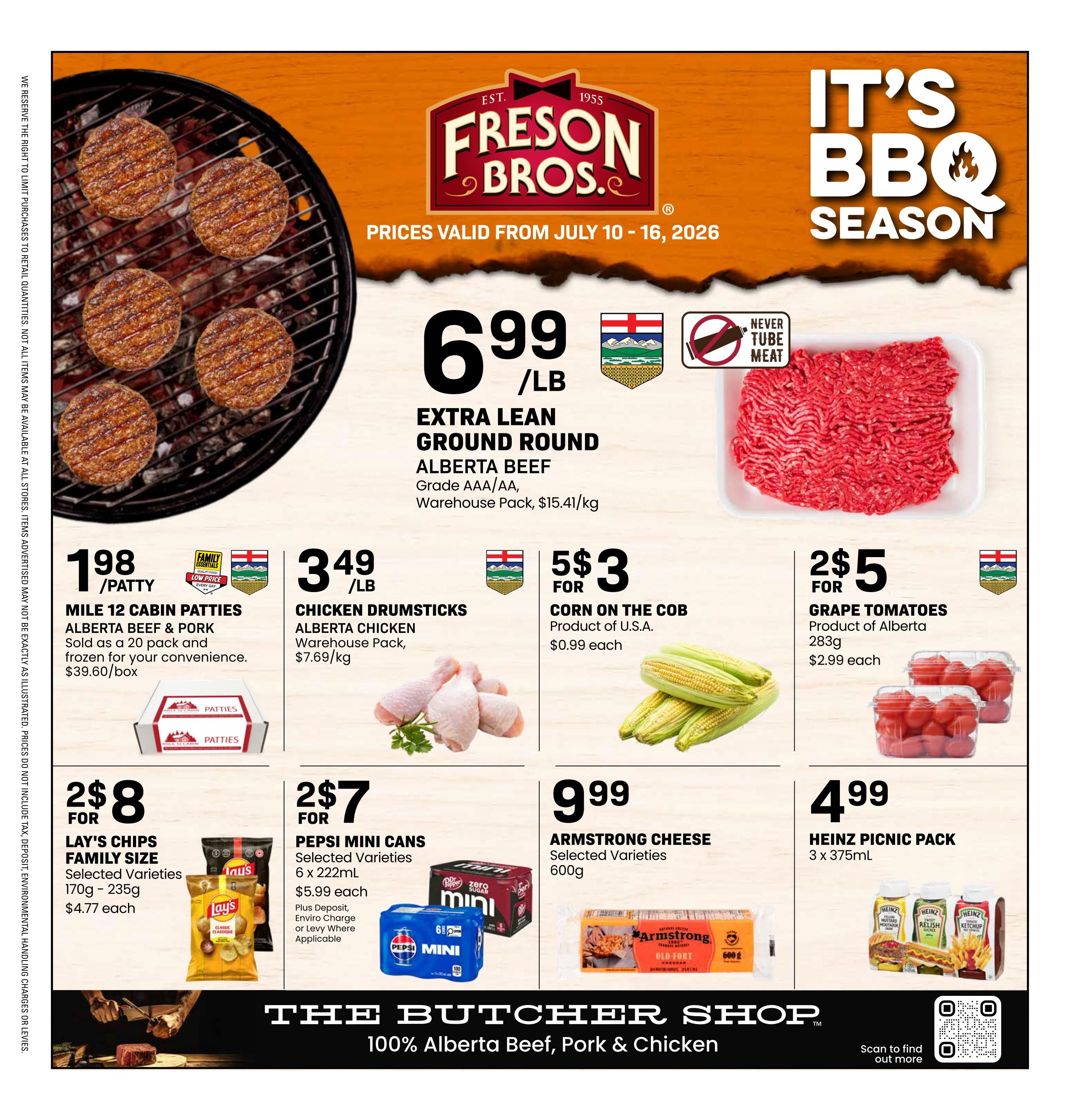 Freson Bros. Flyer July 10 to 16
