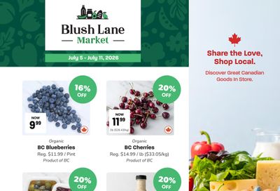 Blush Lane Organic Market Flyer July 5 to 11