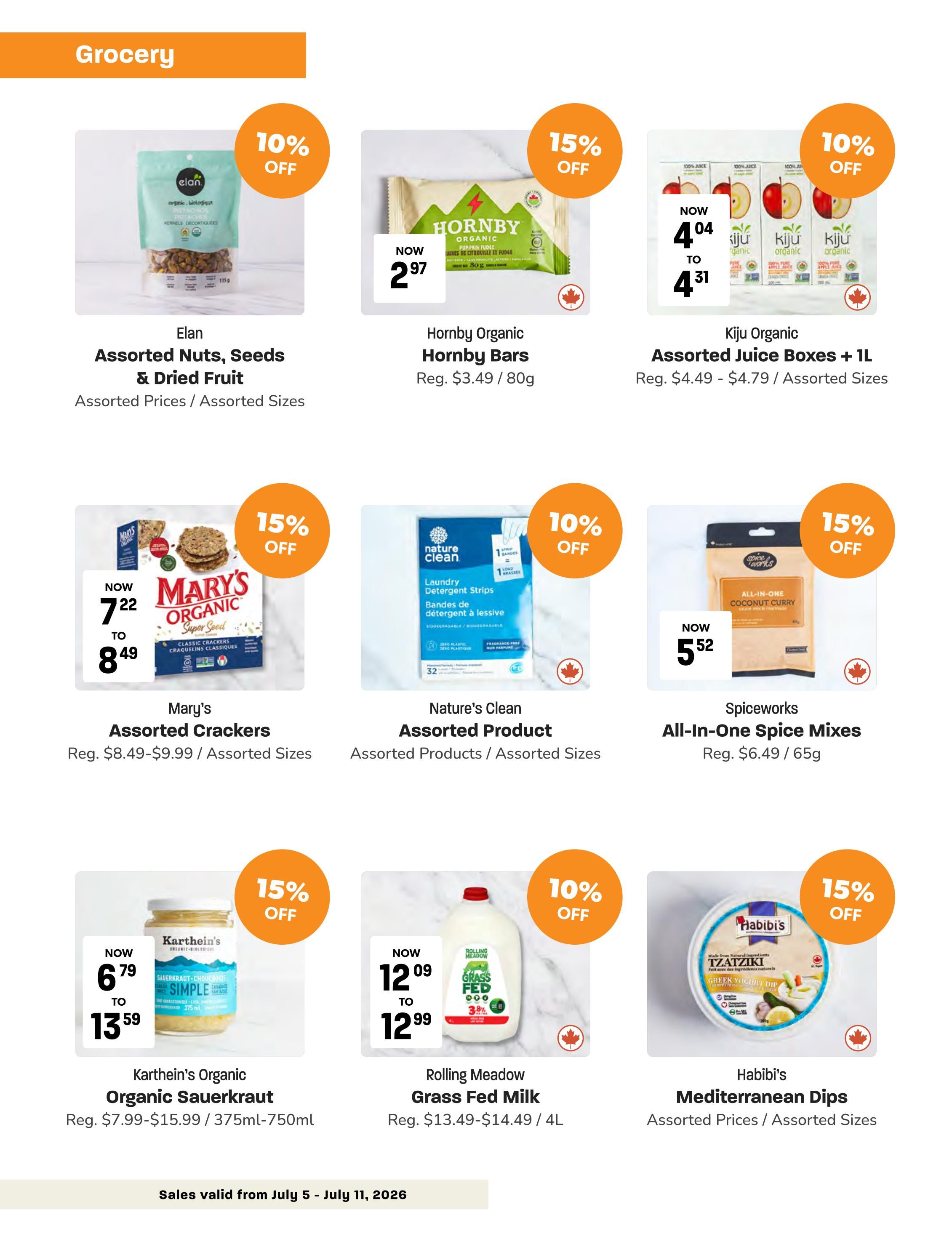 Blush Lane Organic Market Flyer July 5 to 11