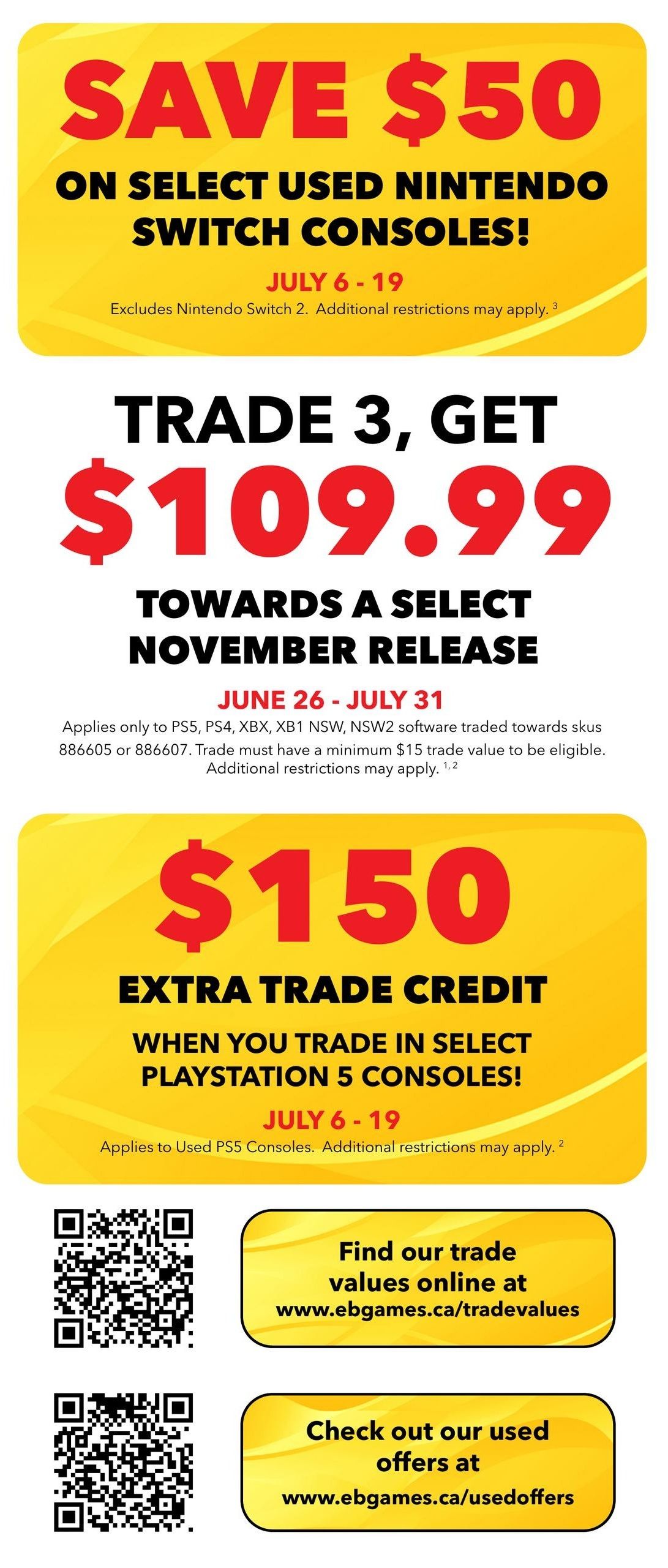 EB Games Flyer July 5 to August 2