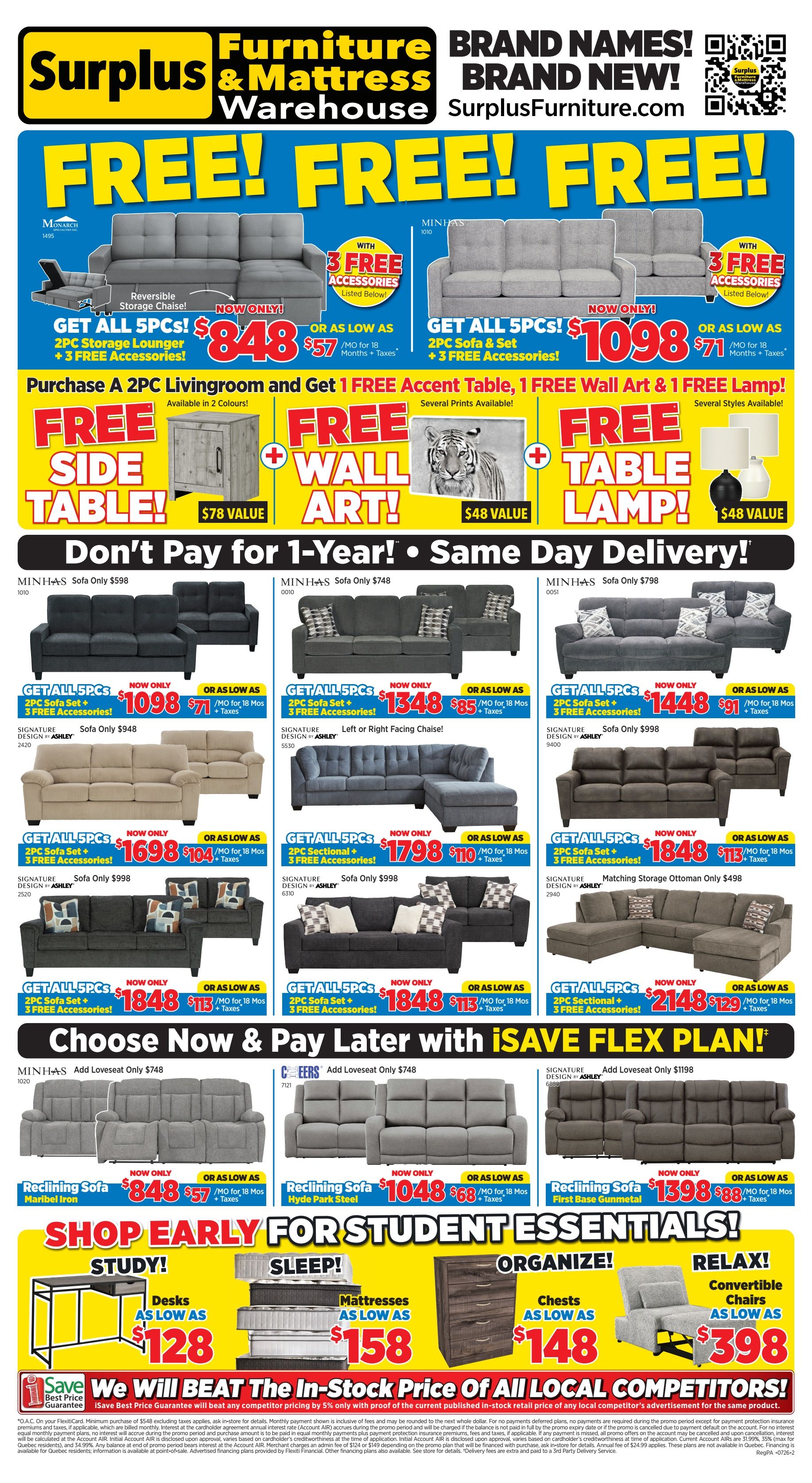 Surplus Furniture & Mattress Warehouse (Regina, Prince Albert) Flyer July 6 to 26