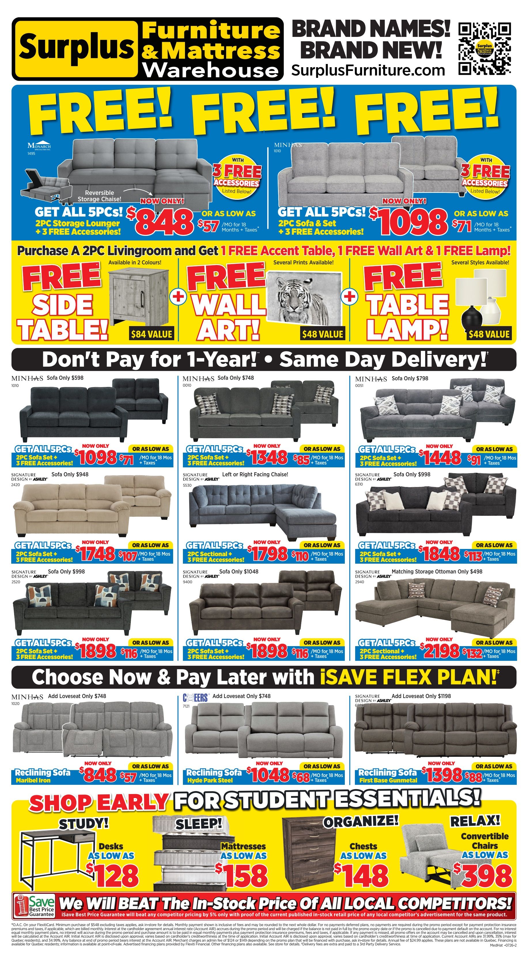 Surplus Furniture & Mattress Warehouse (Medicine Hat) Flyer July 6 to 26