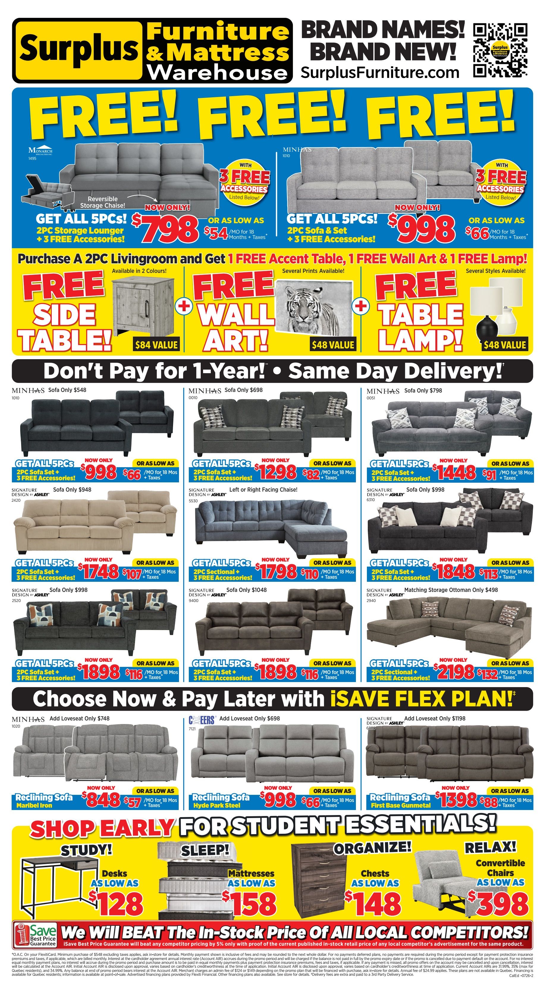 Surplus Furniture & Mattress Warehouse (Calgary, Edmonton) Flyer July 6 to 26