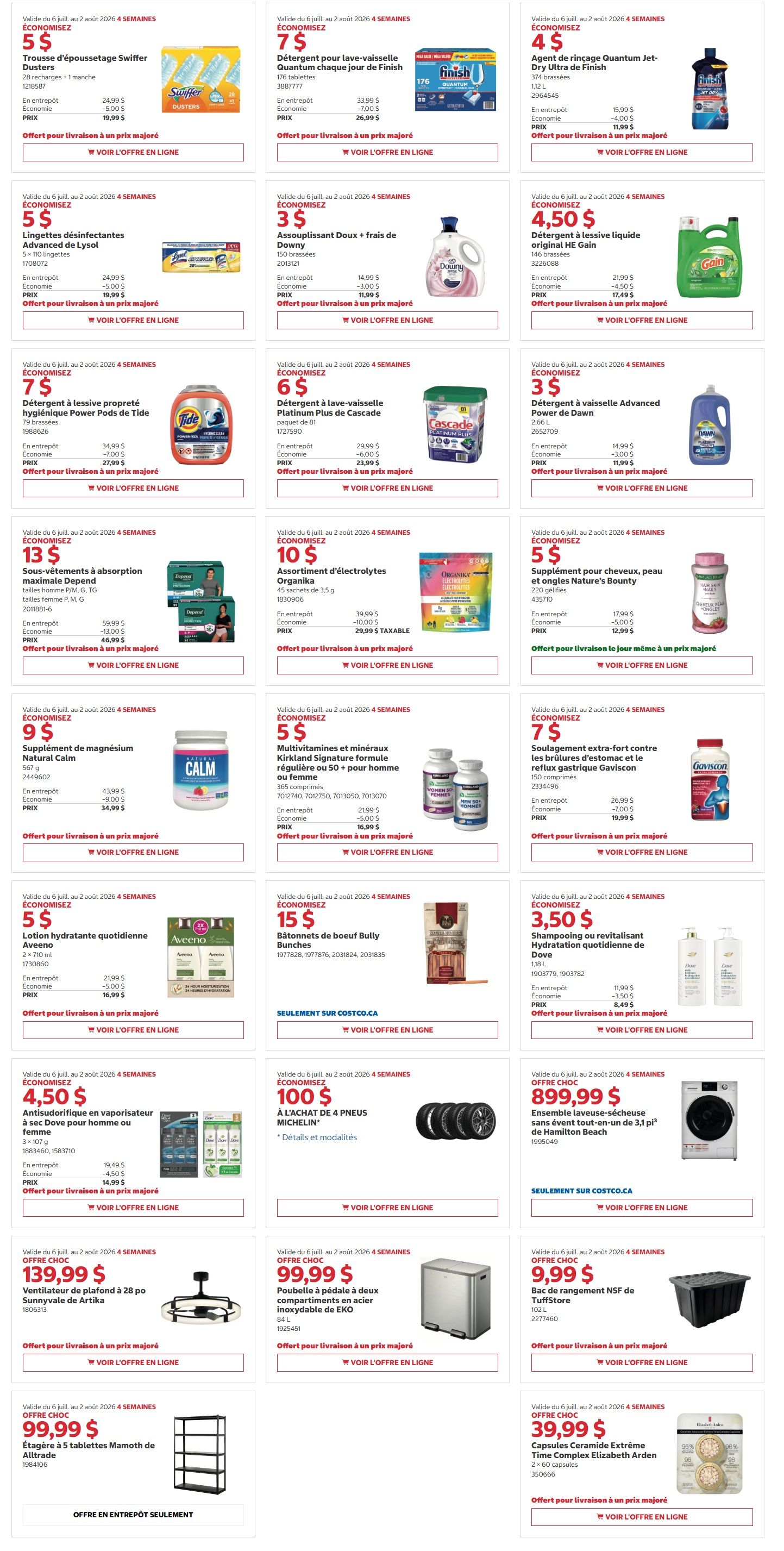 Costco (QC) Warehouse Offers July 6 to 19