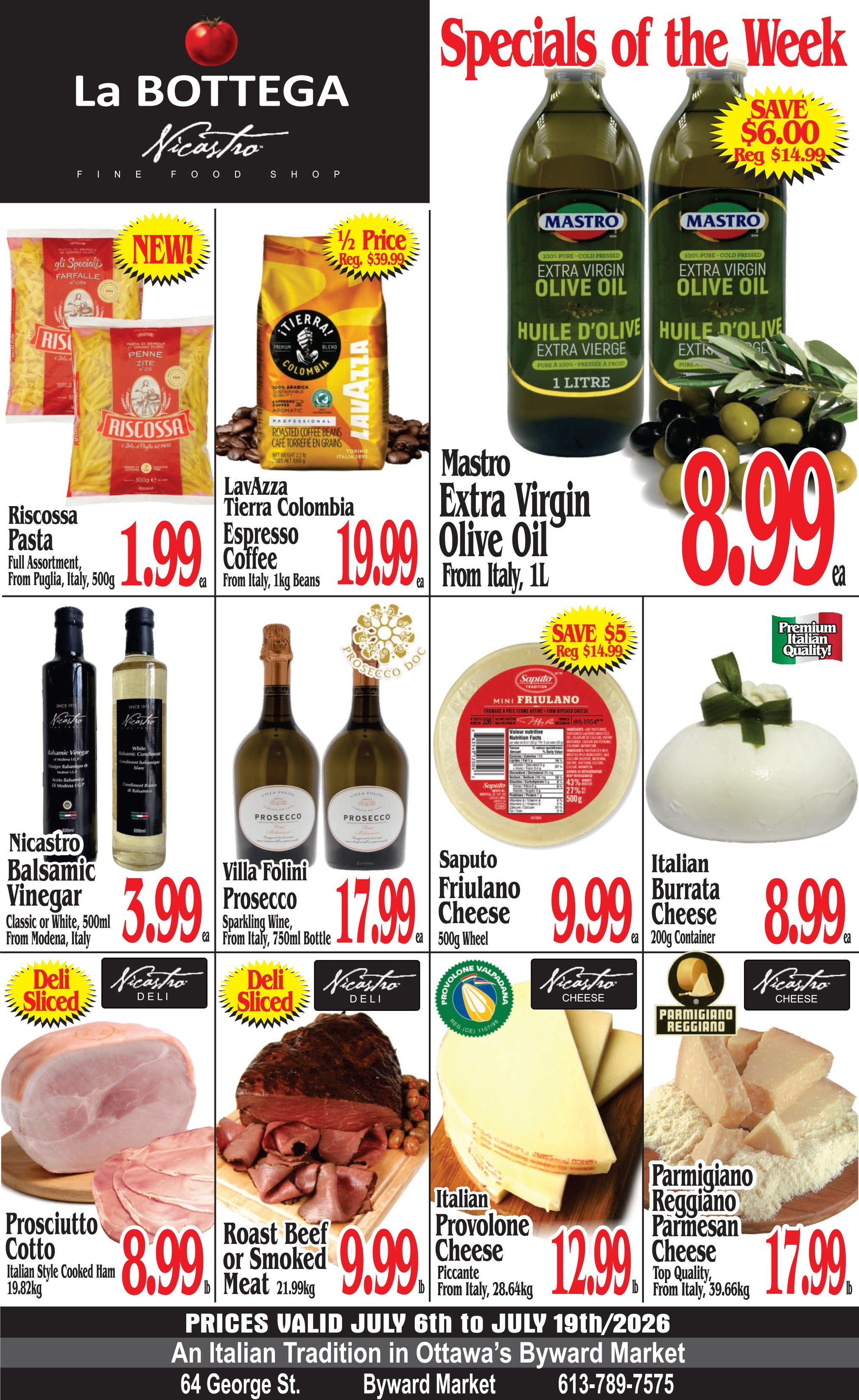 La Bottega Nicastro Fine Foods Flyer July 6 to 19