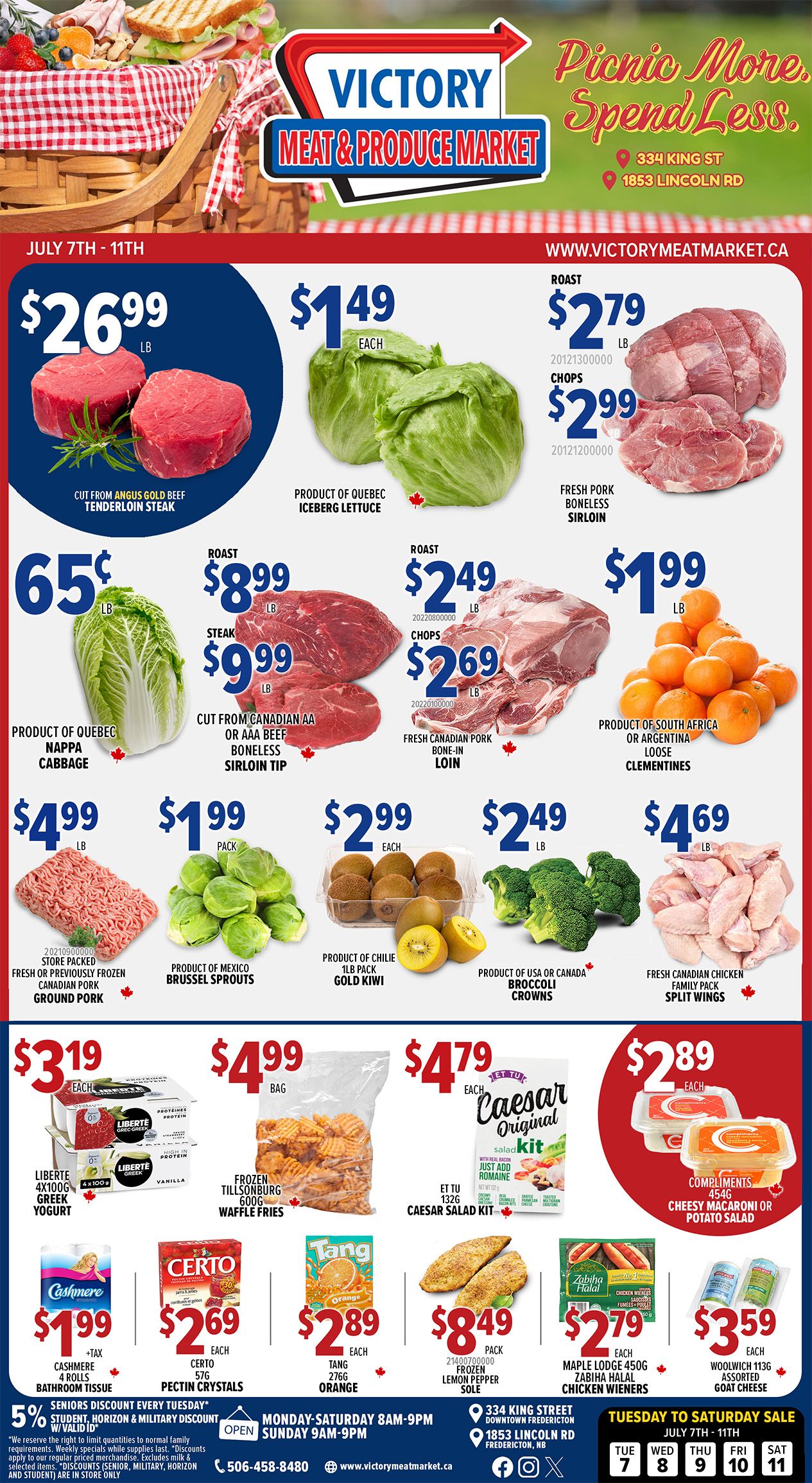 Victory Meat Market Flyer July 7 to 11