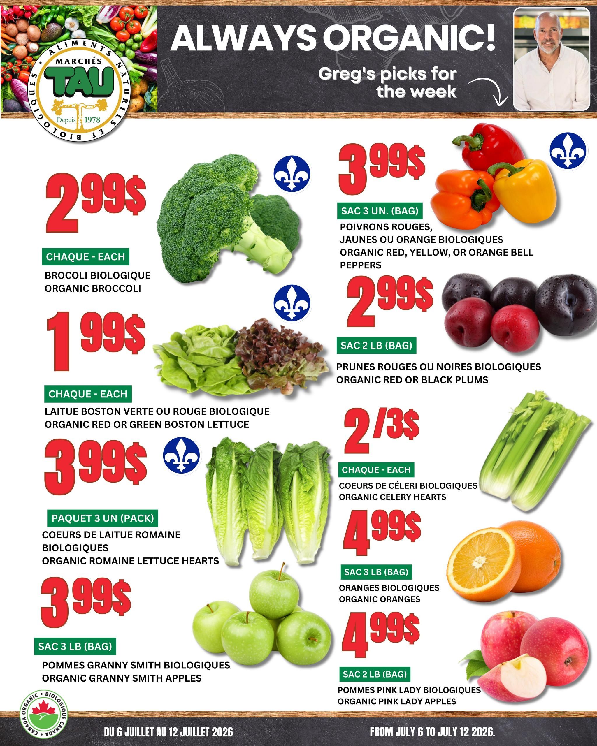 Marches Tau Produce Flyer July 6 to 12