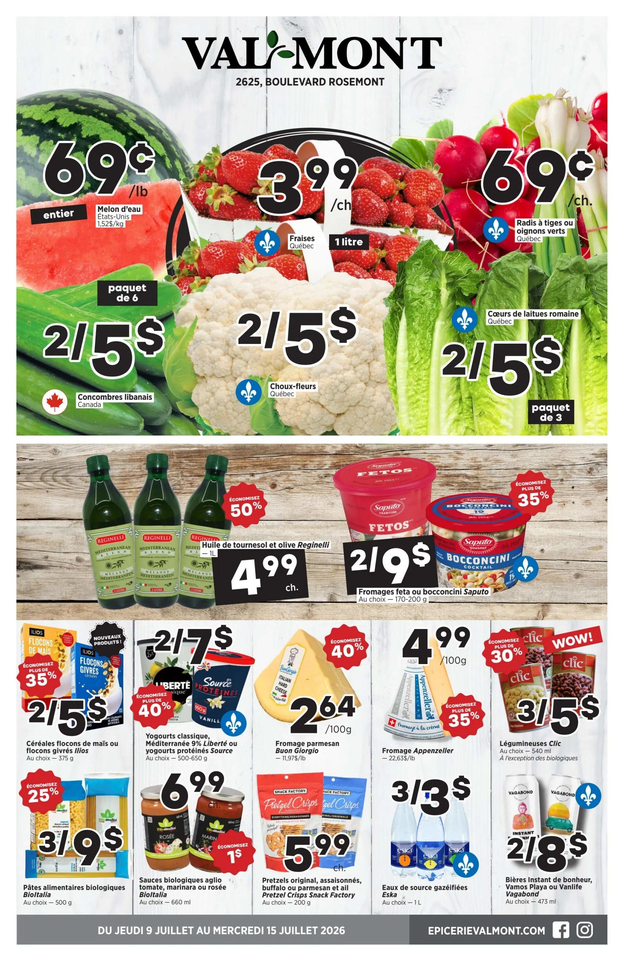 Val-Mont Flyer July 9 to 15