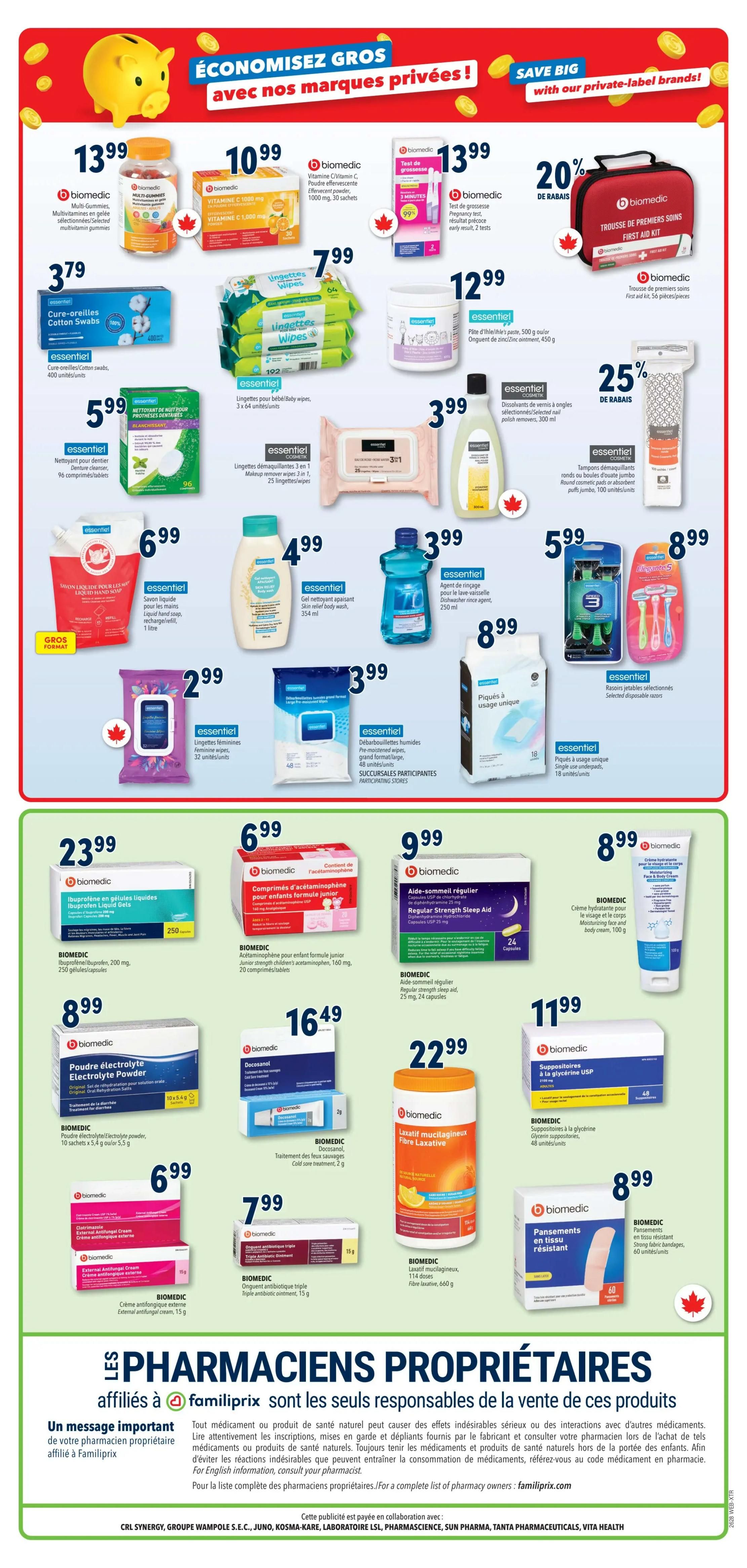 Familiprix Extra Flyer July 9 to 15