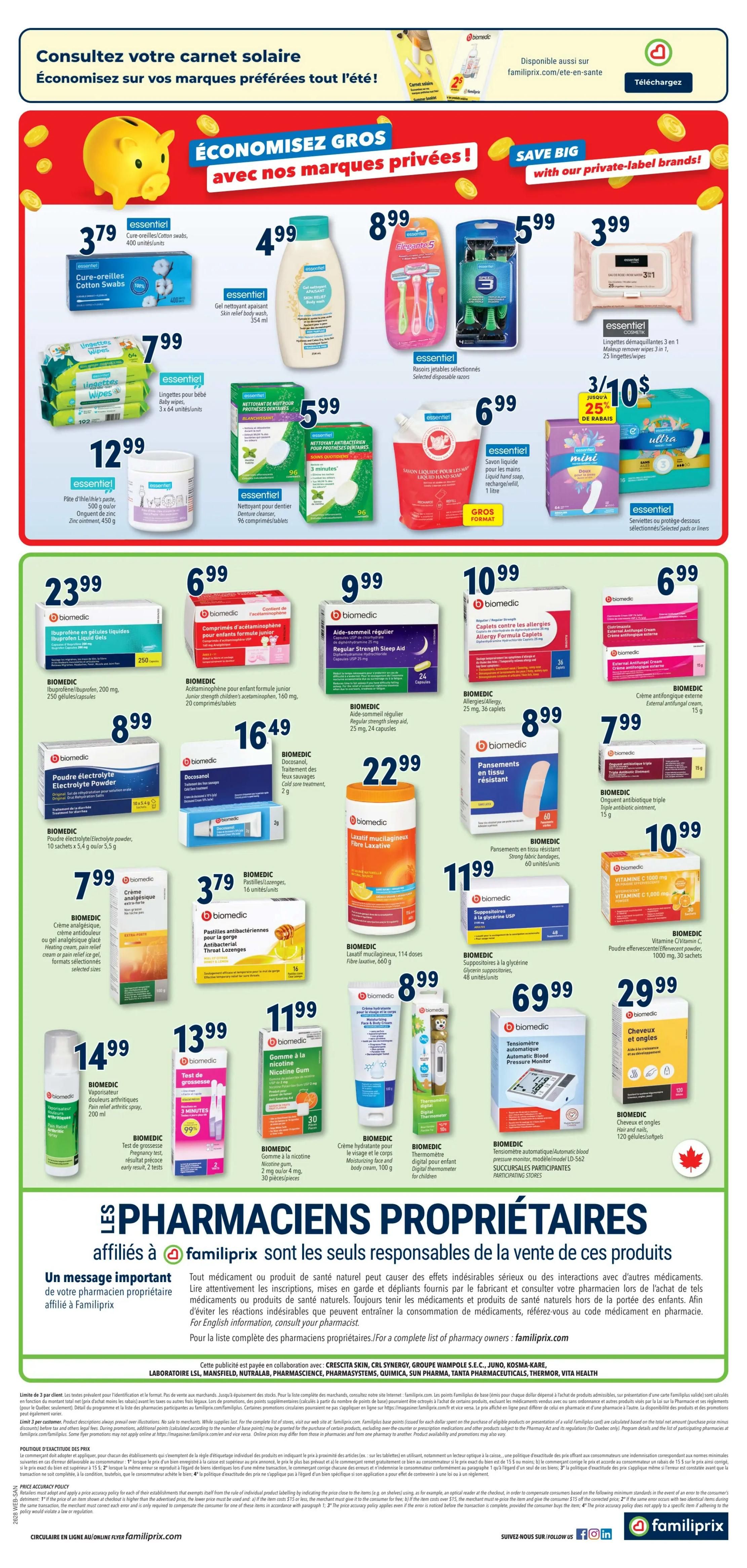 Familiprix Sante Flyer July 9 to 15