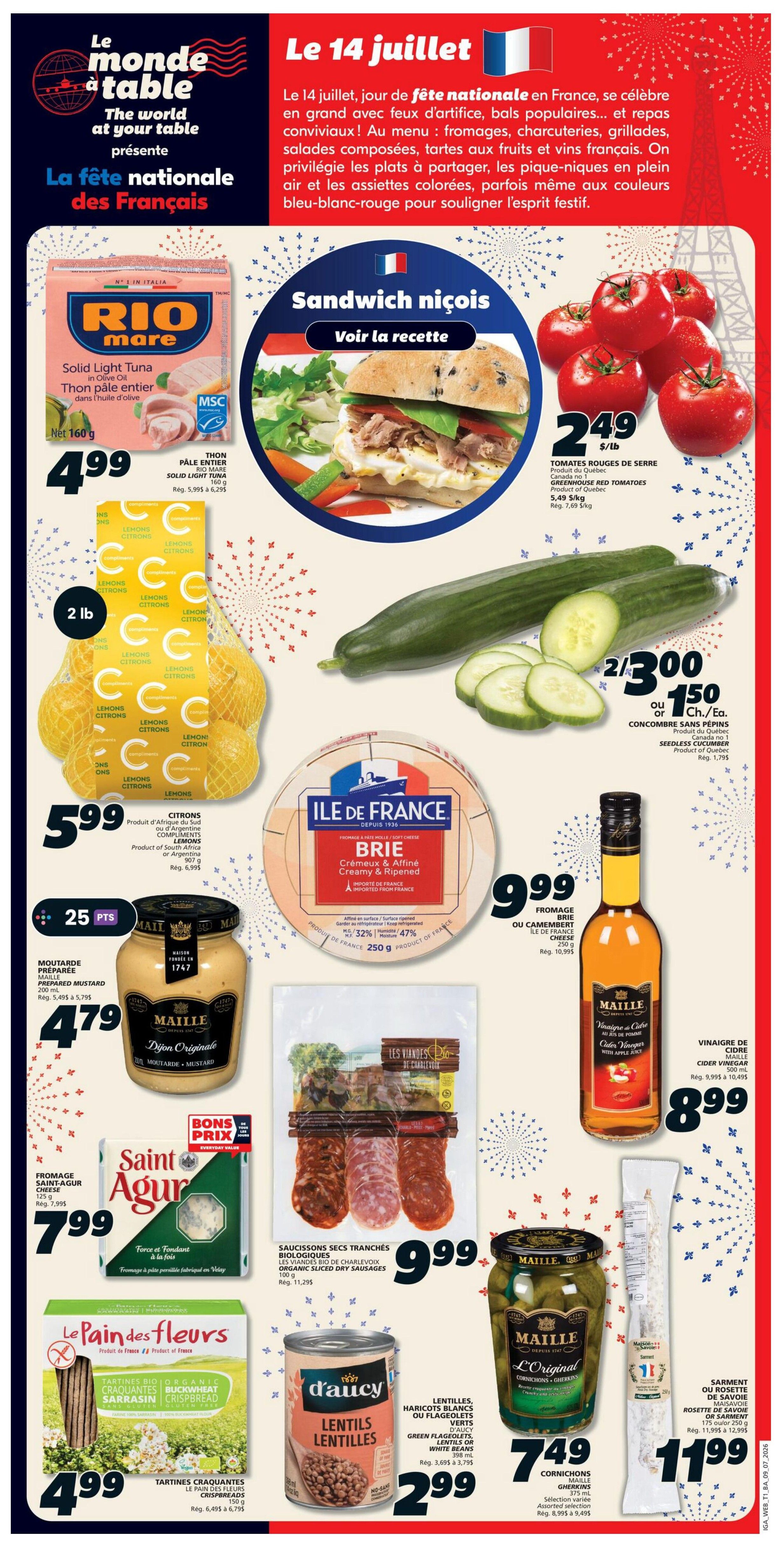 IGA (NB) Flyer July 9 to 15