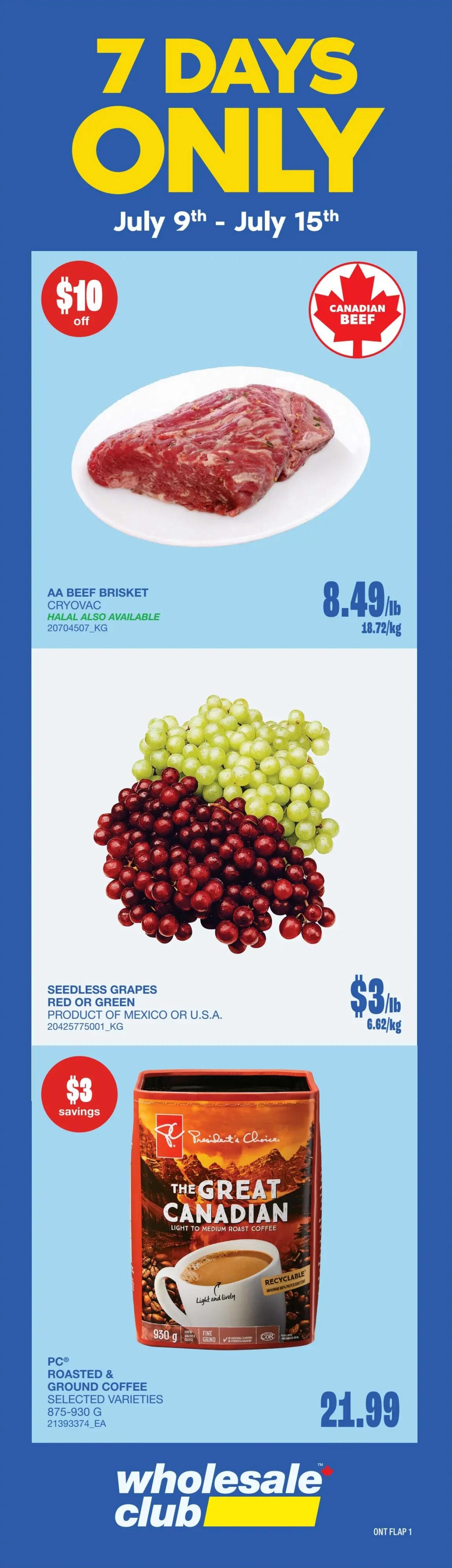 Wholesale Club (ON) Flyer July 9 to 15