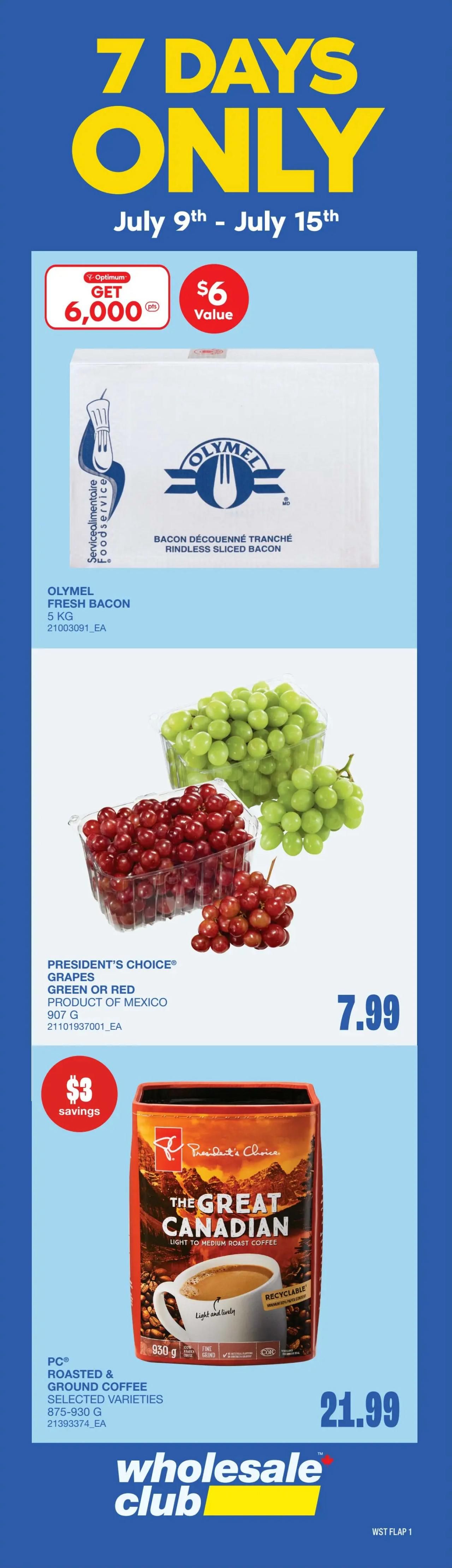 Wholesale Club (West) Flyer July 9 to 15