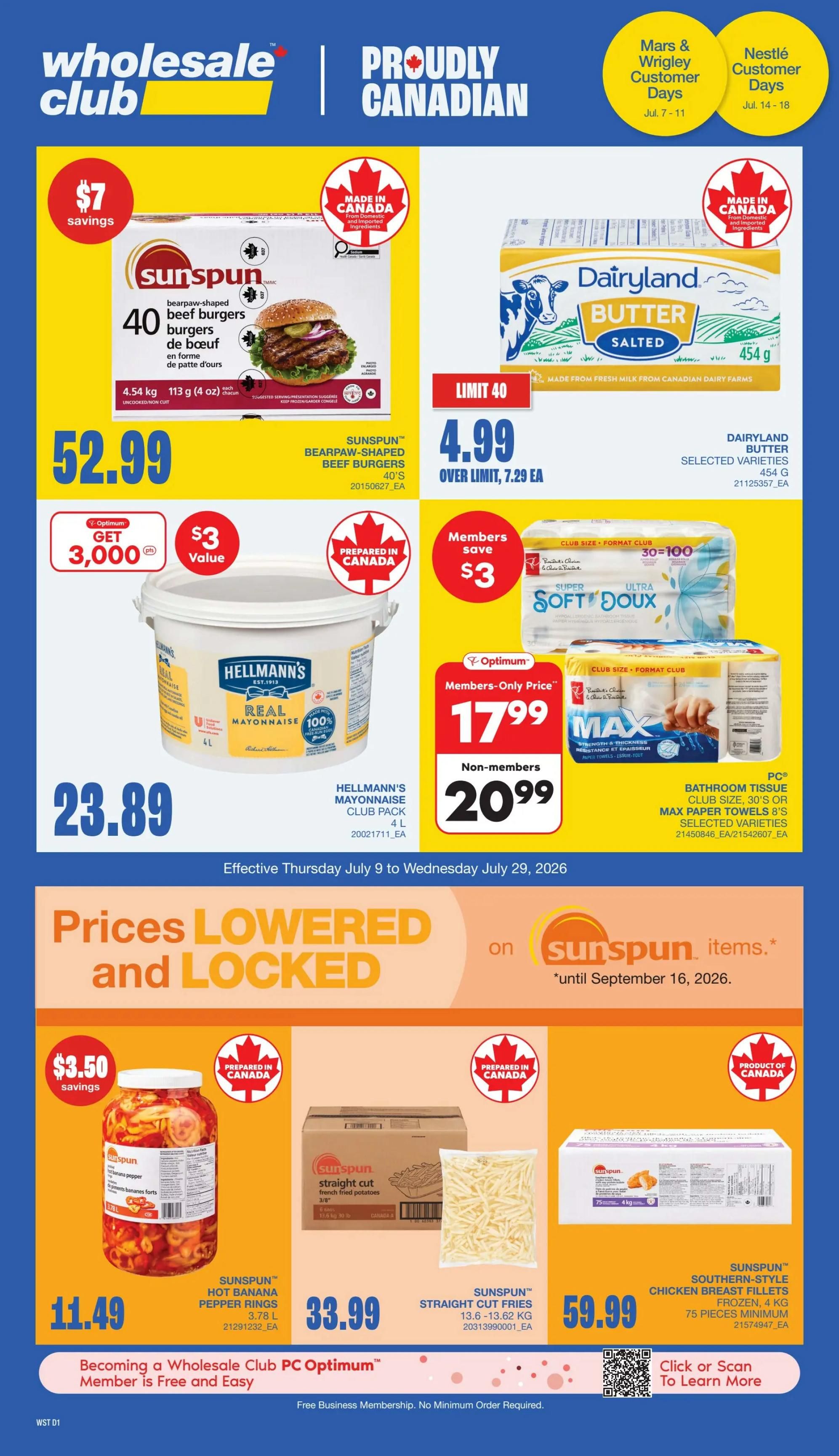 Wholesale Club (West) Flyer July 9 to 15