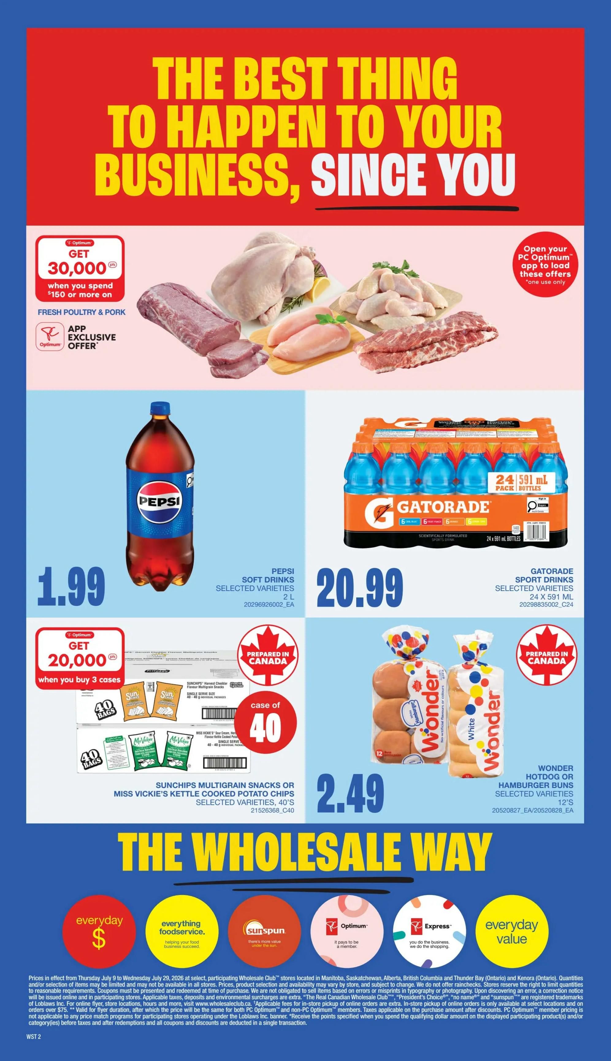 Wholesale Club (West) Flyer July 9 to 15