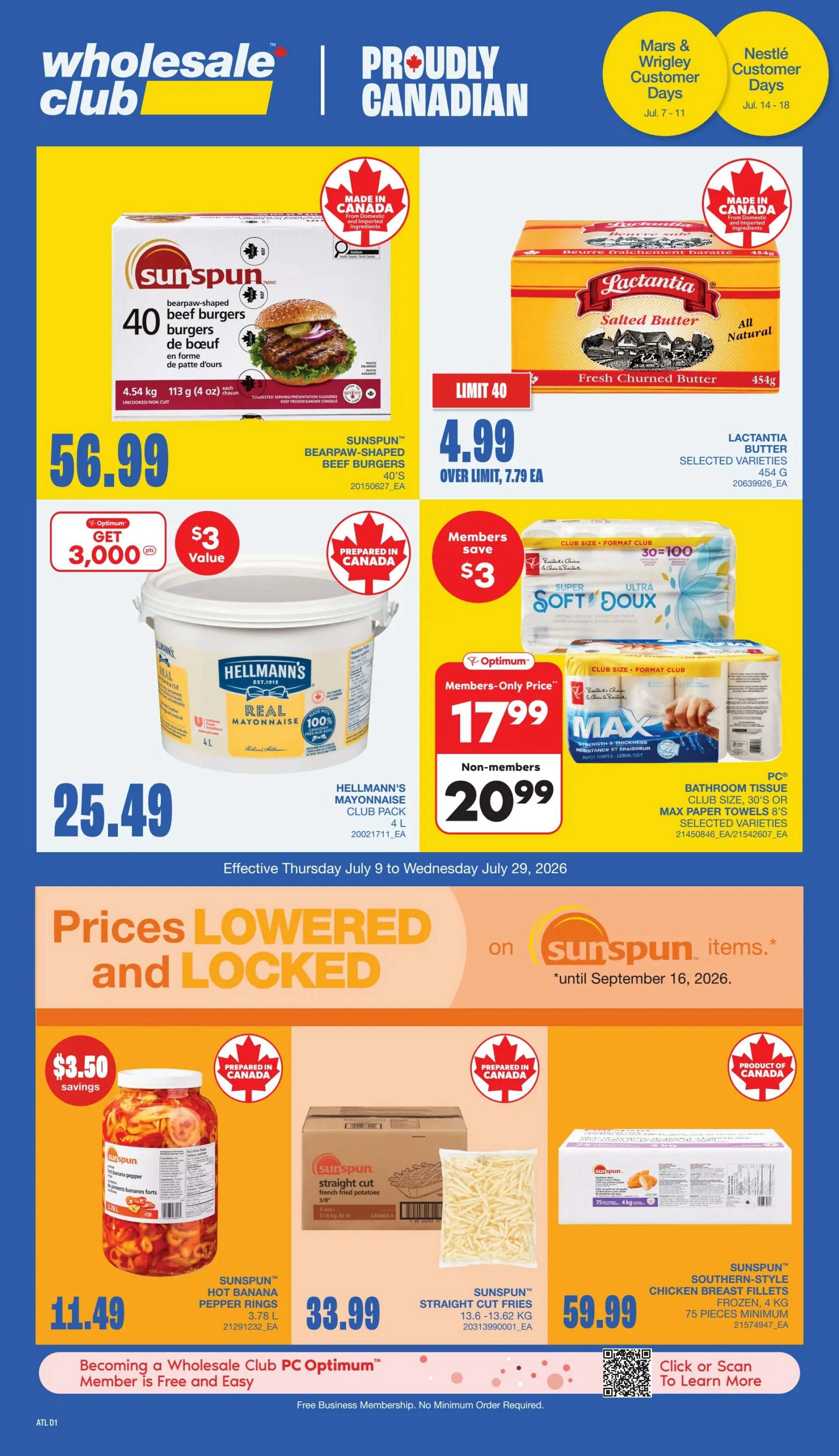 Wholesale Club (Atlantic) Flyer July 9 to 15