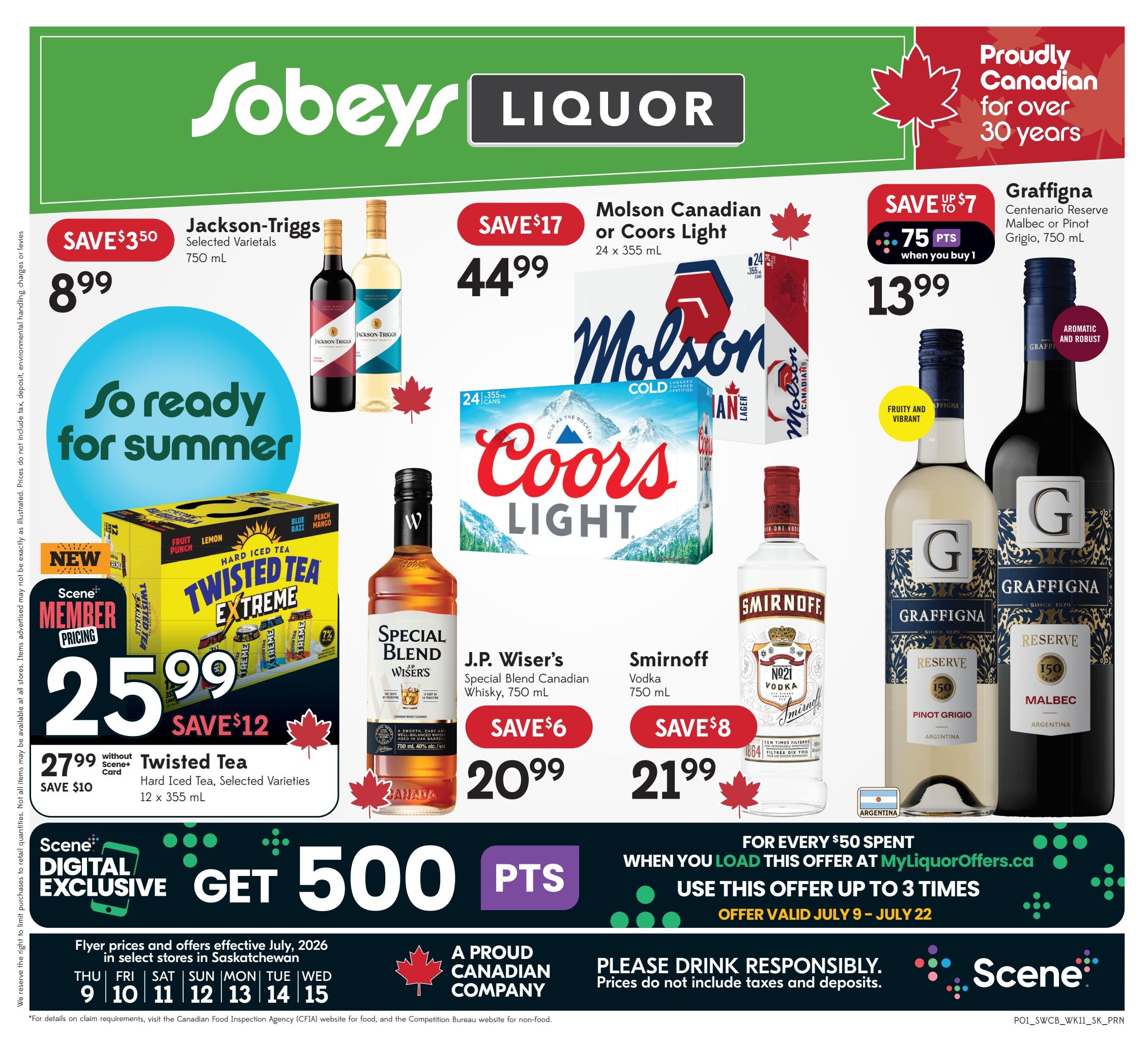 Sobeys (SK) SWCB Flyer July 9 to 15