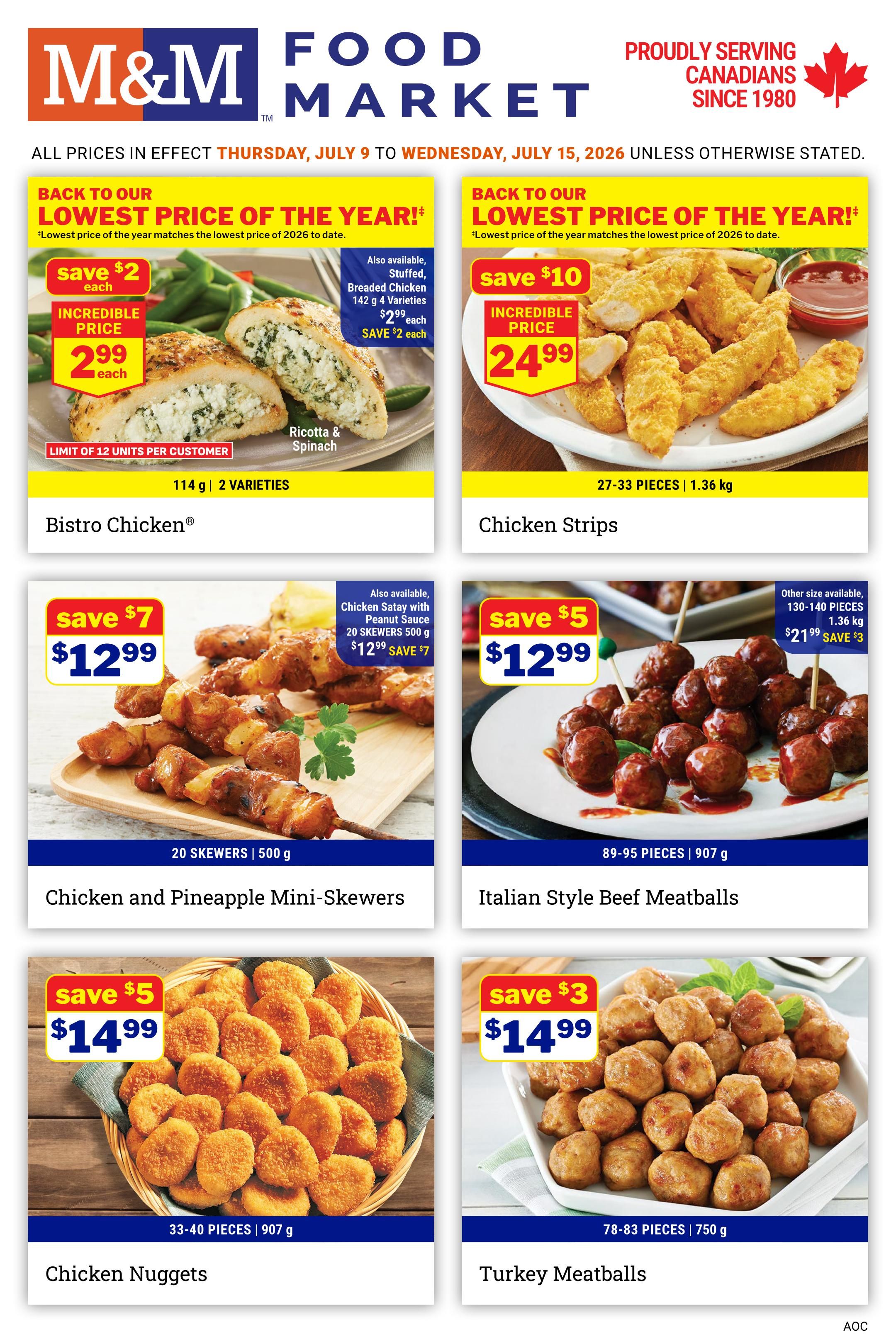 M&M Food Market (Atlantic, ON & West) Flyer July 9 to 15