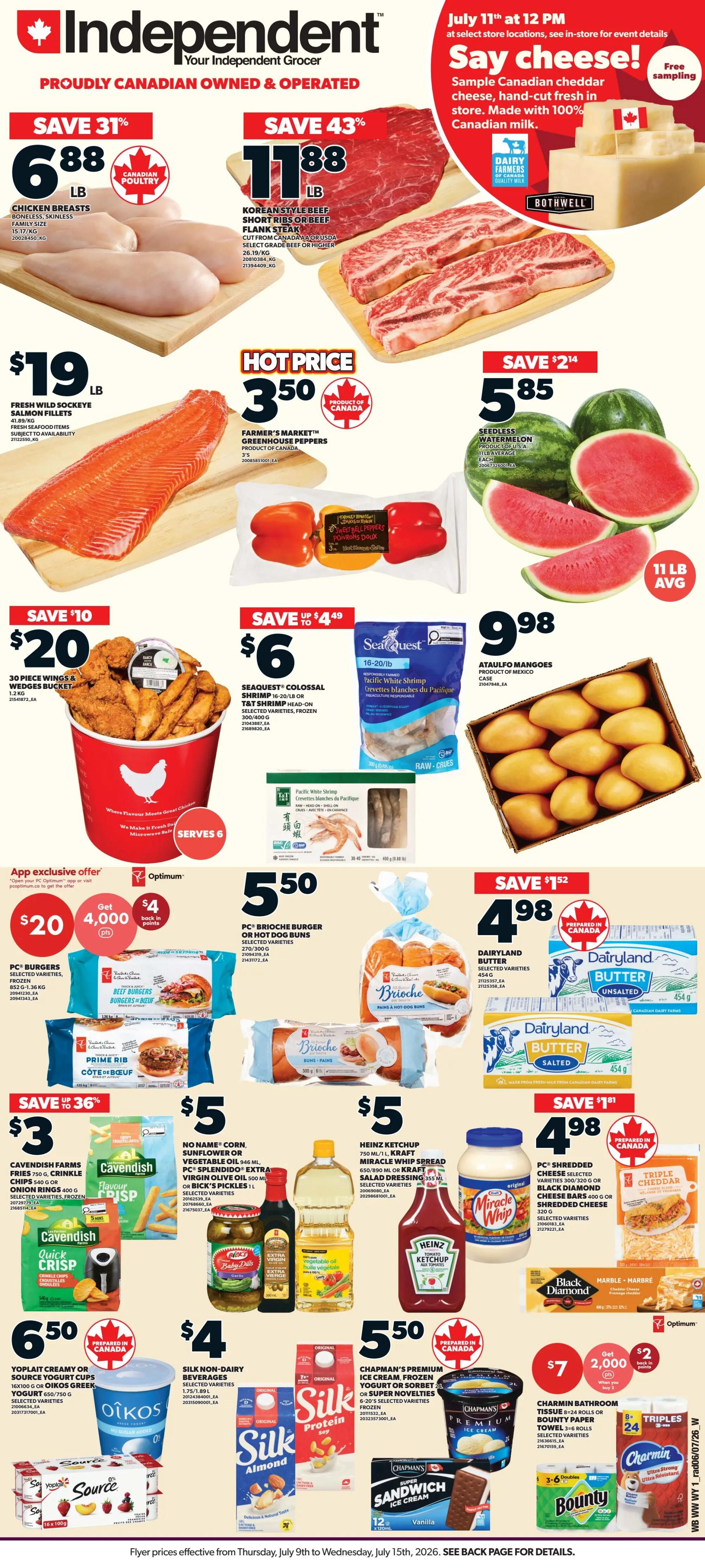 Independent Grocer (West) Flyer July 9 to 15