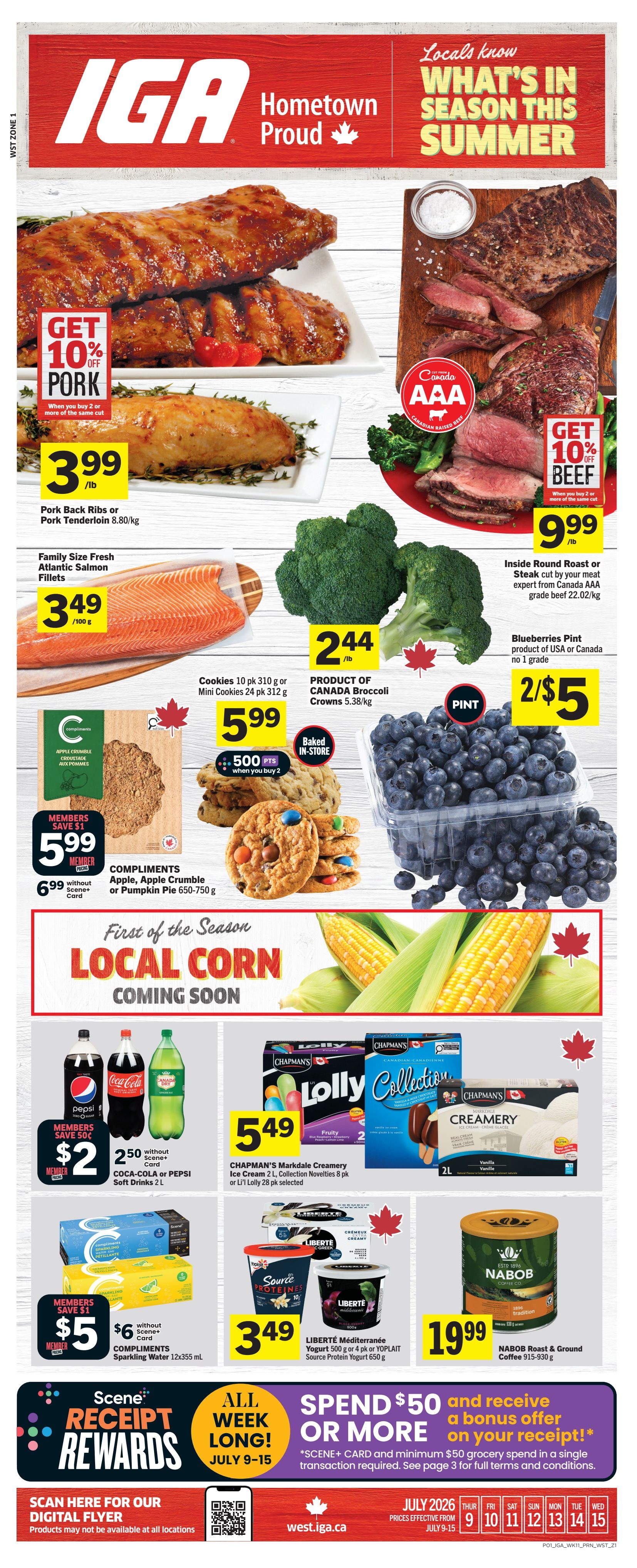 IGA (West) Flyer July 9 to 15