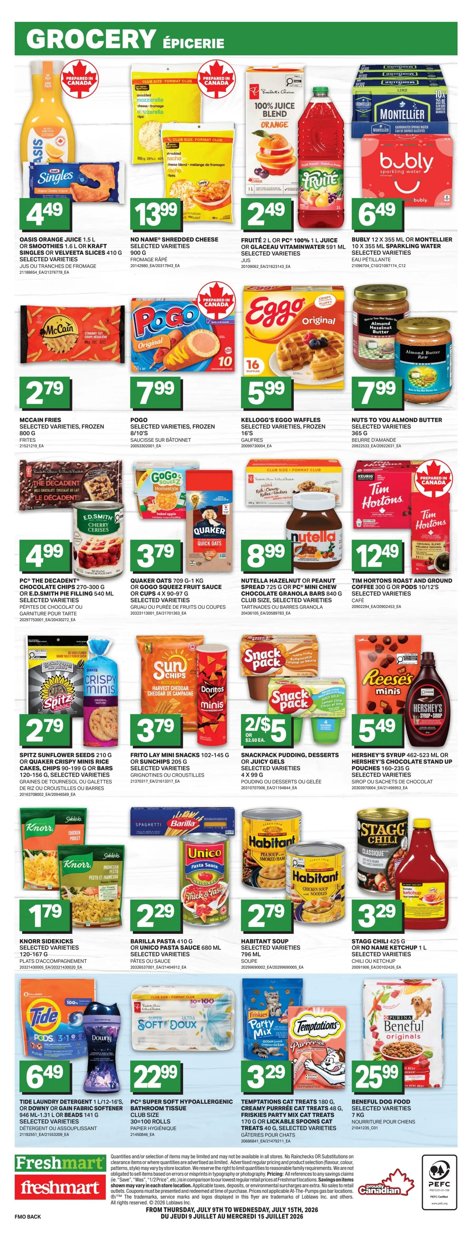 Freshmart (ON) Flyer July 9 to 15