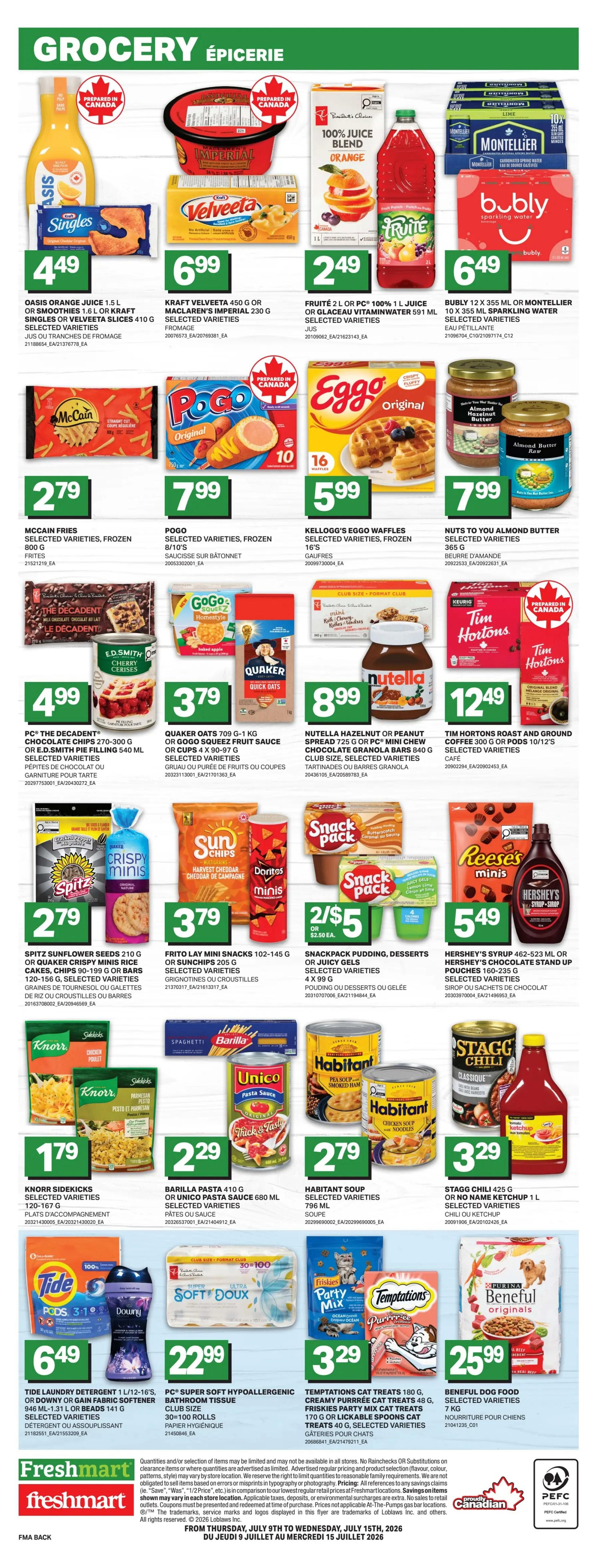 Freshmart (Atlantic) Flyer July 9 to 15