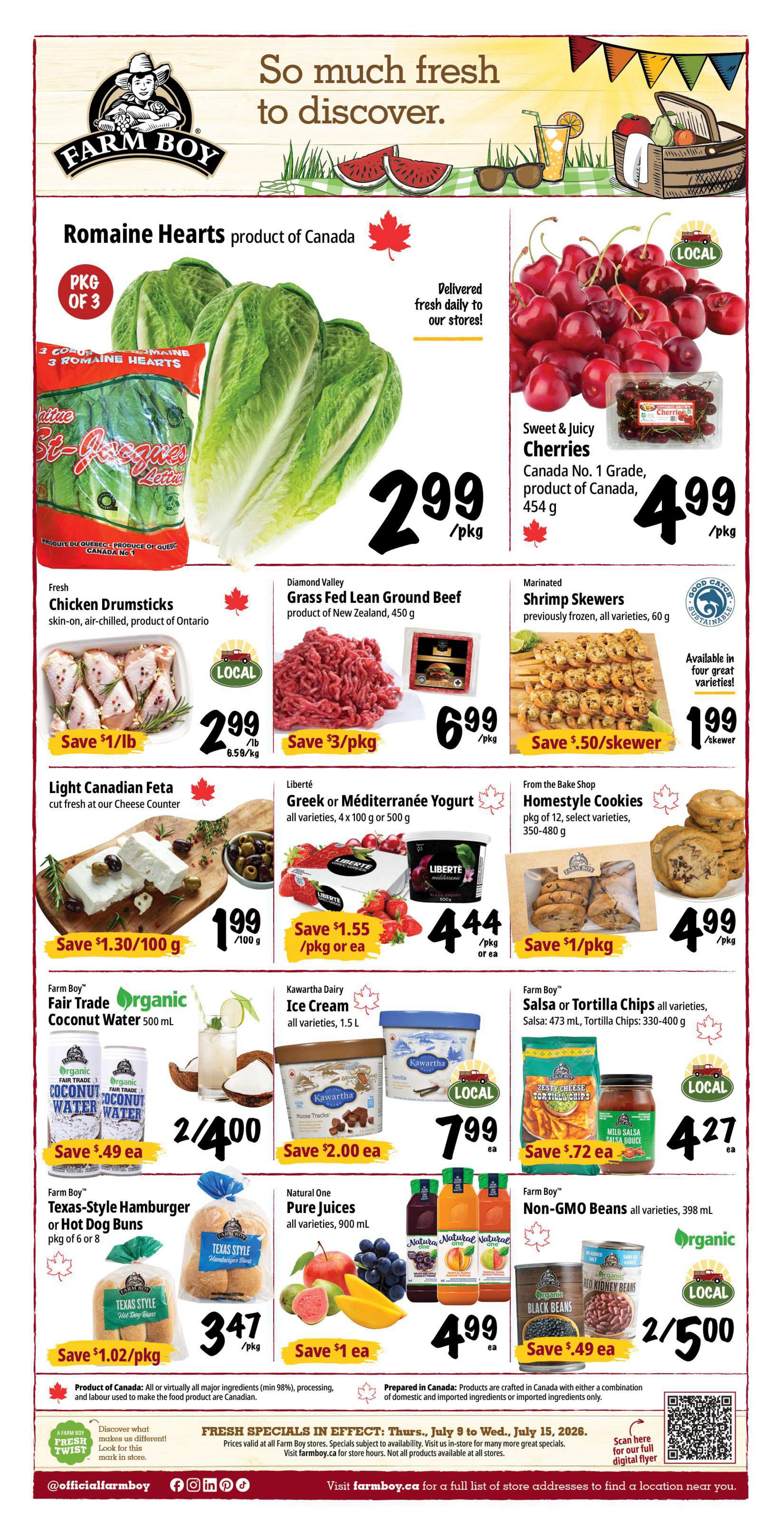 Farm Boy Flyer July 9 to 15