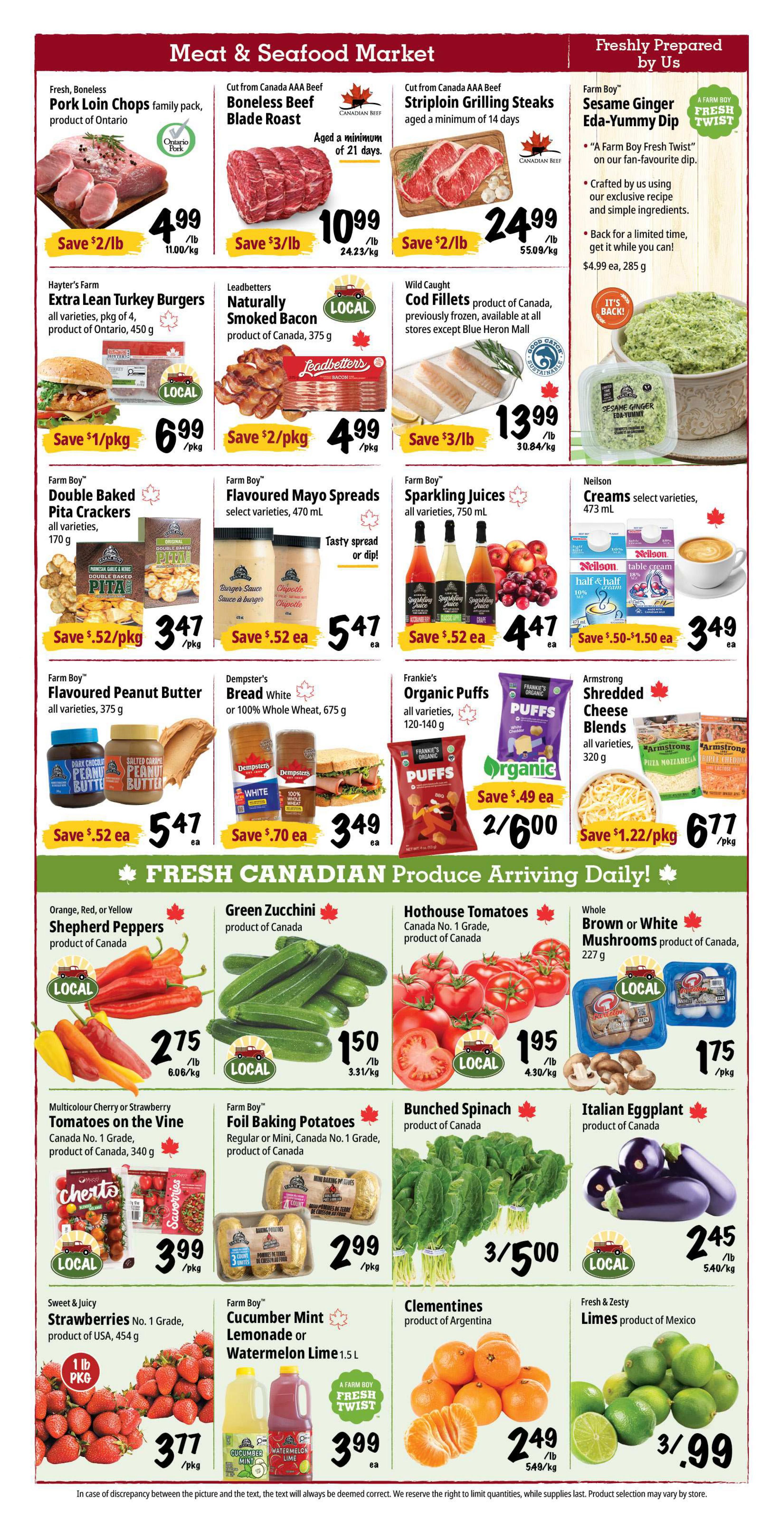 Farm Boy Flyer July 9 to 15