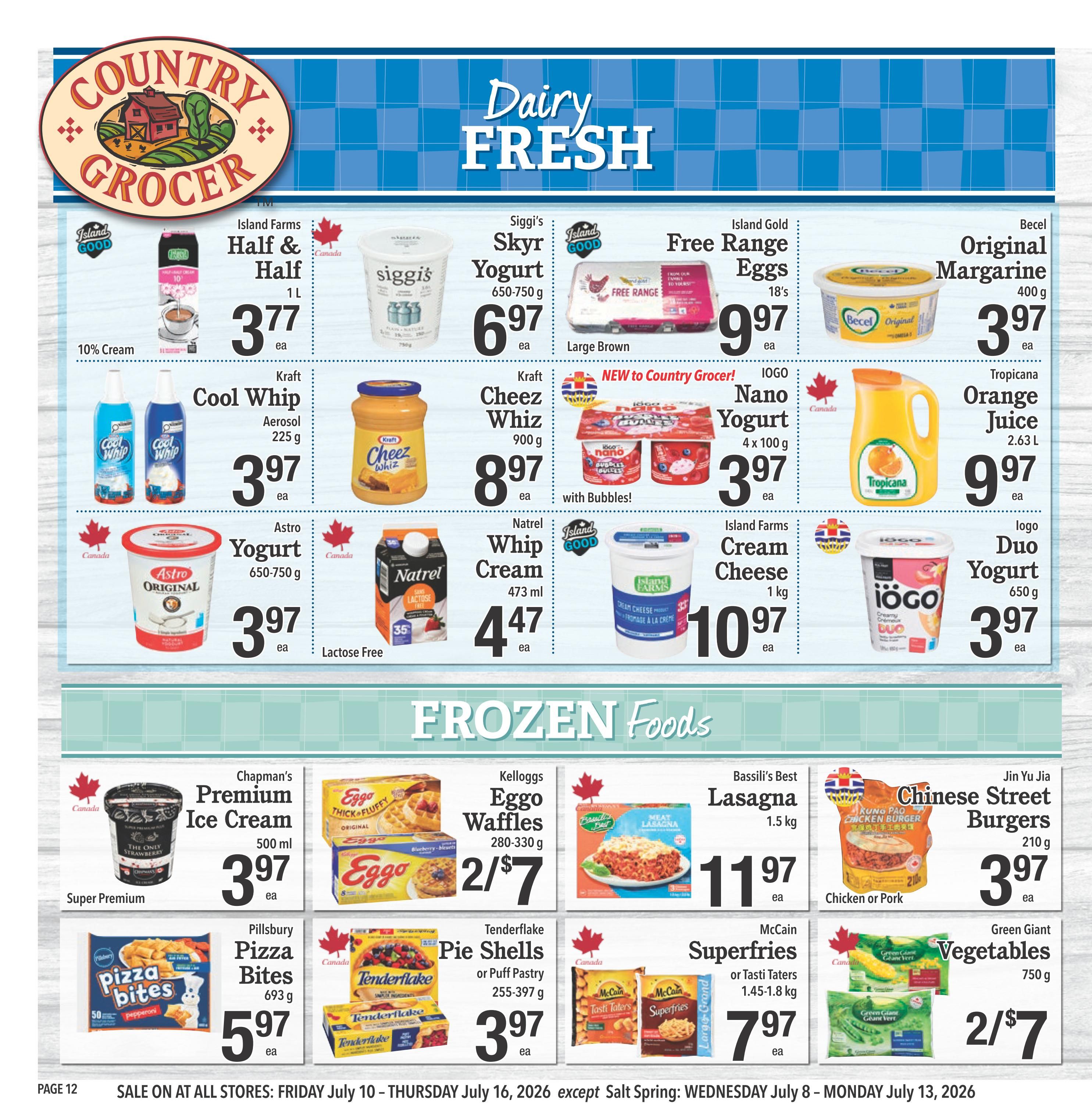 Country Grocer Flyer July 10 to 16