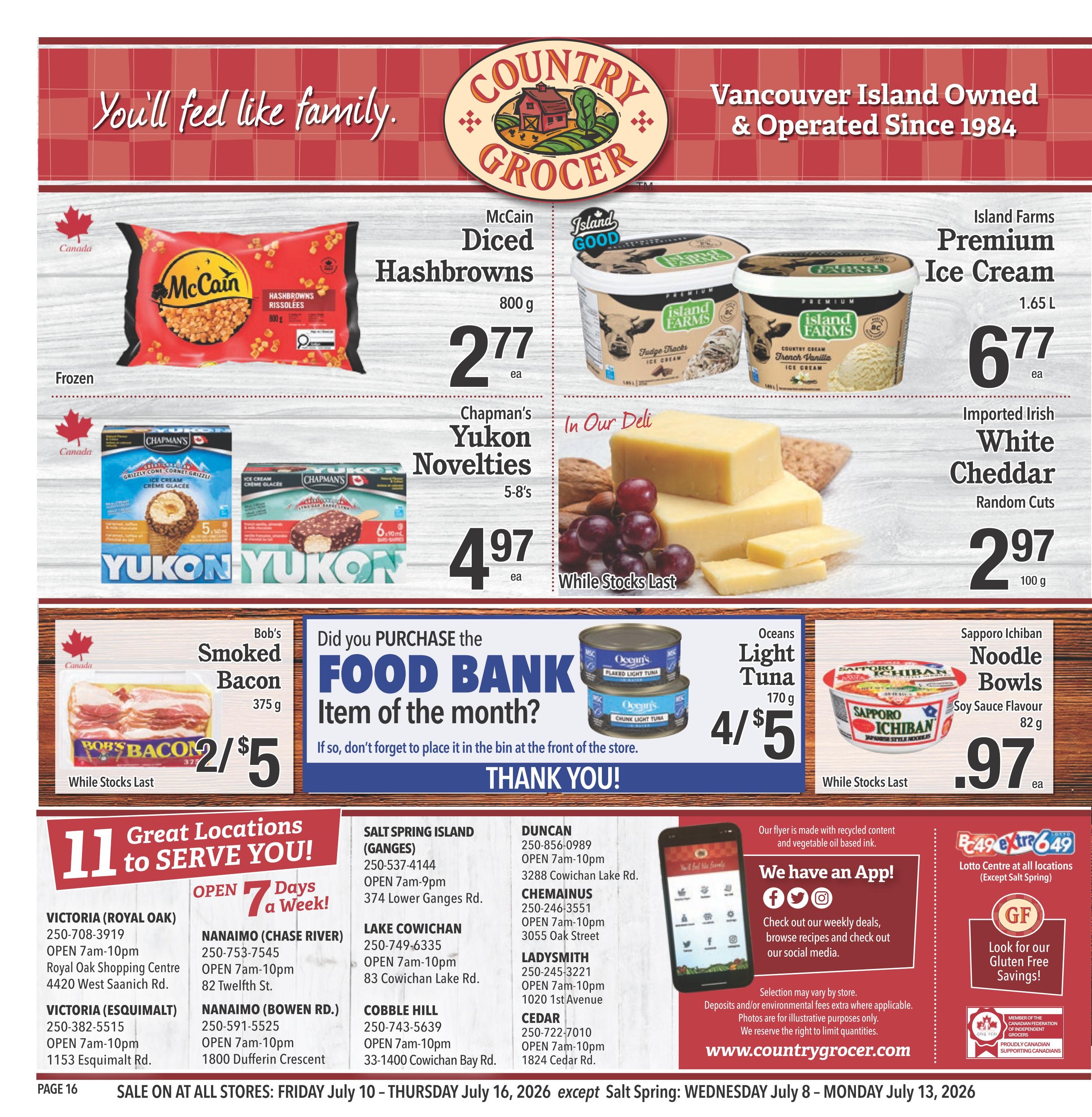 Country Grocer Flyer July 10 to 16