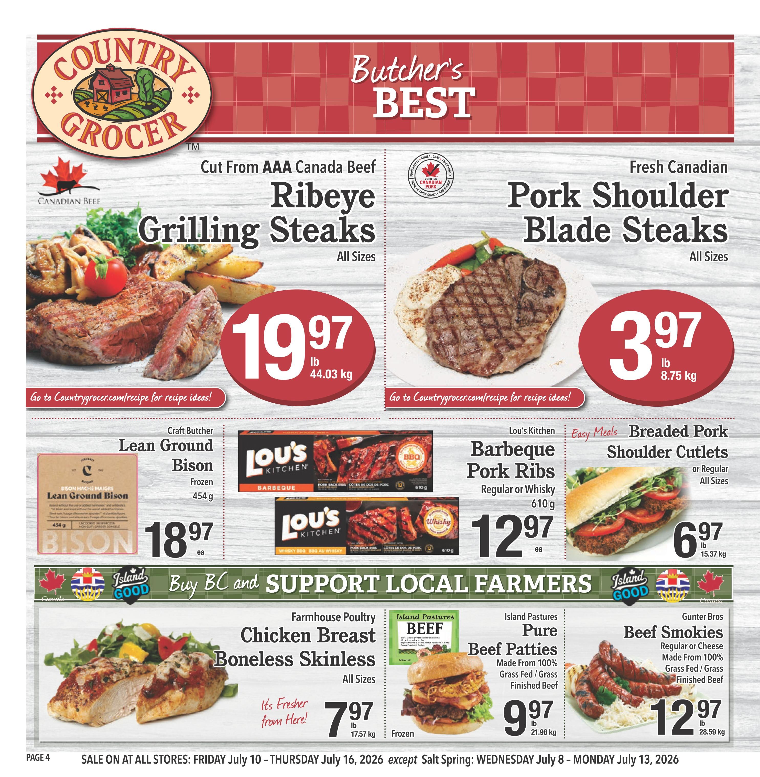 Country Grocer Flyer July 10 to 16