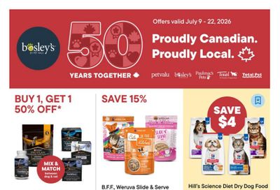 Bosley's by PetValu Flyer July 9 to 22