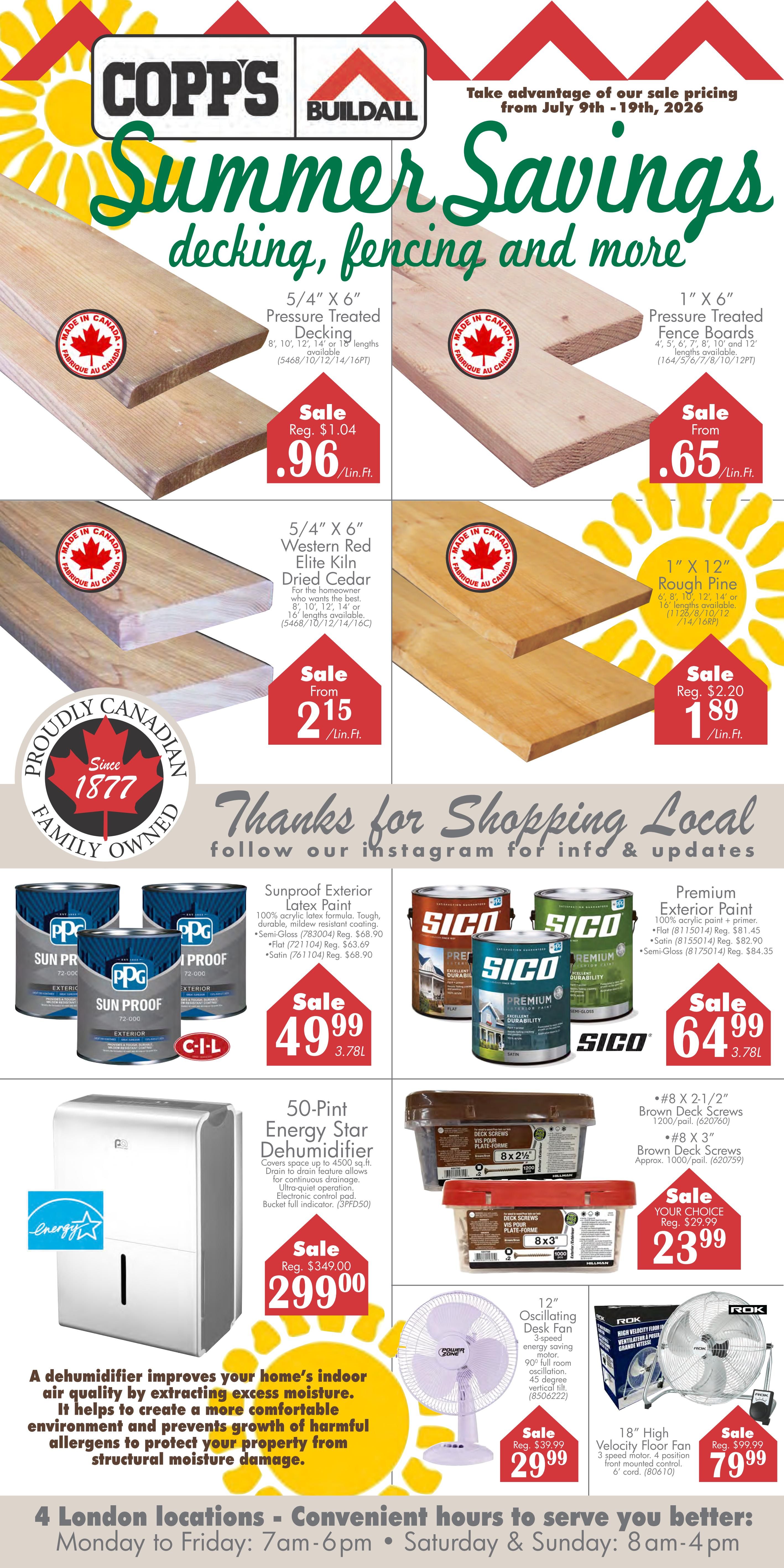 COPP’s Buildall Flyer July 9 to 19
