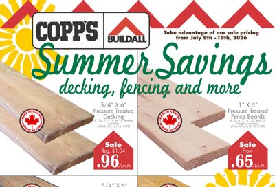 COPP’s Buildall Flyer July 9 to 19