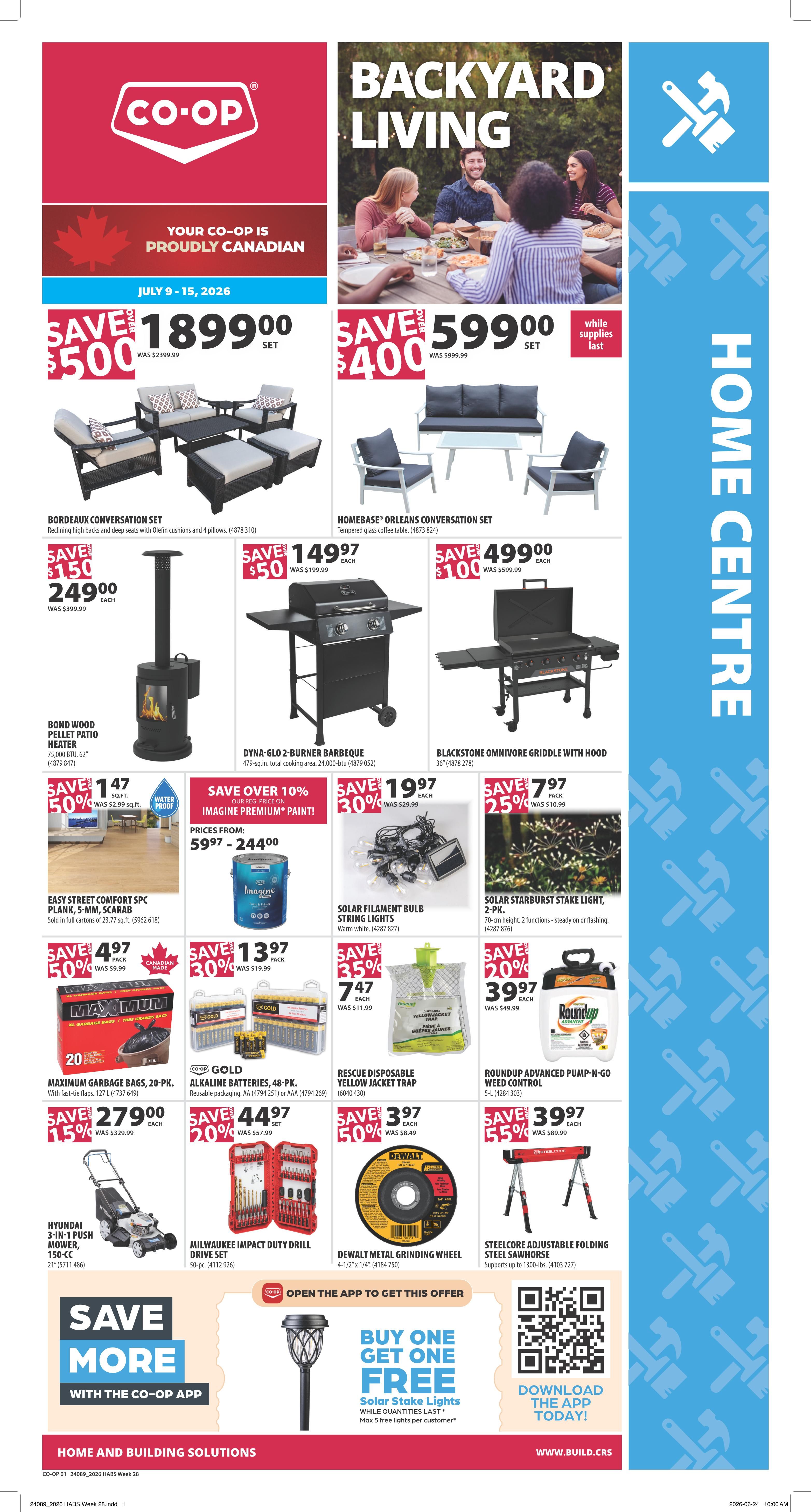 Co-op (West) Home Centre Flyer July 9 to 15