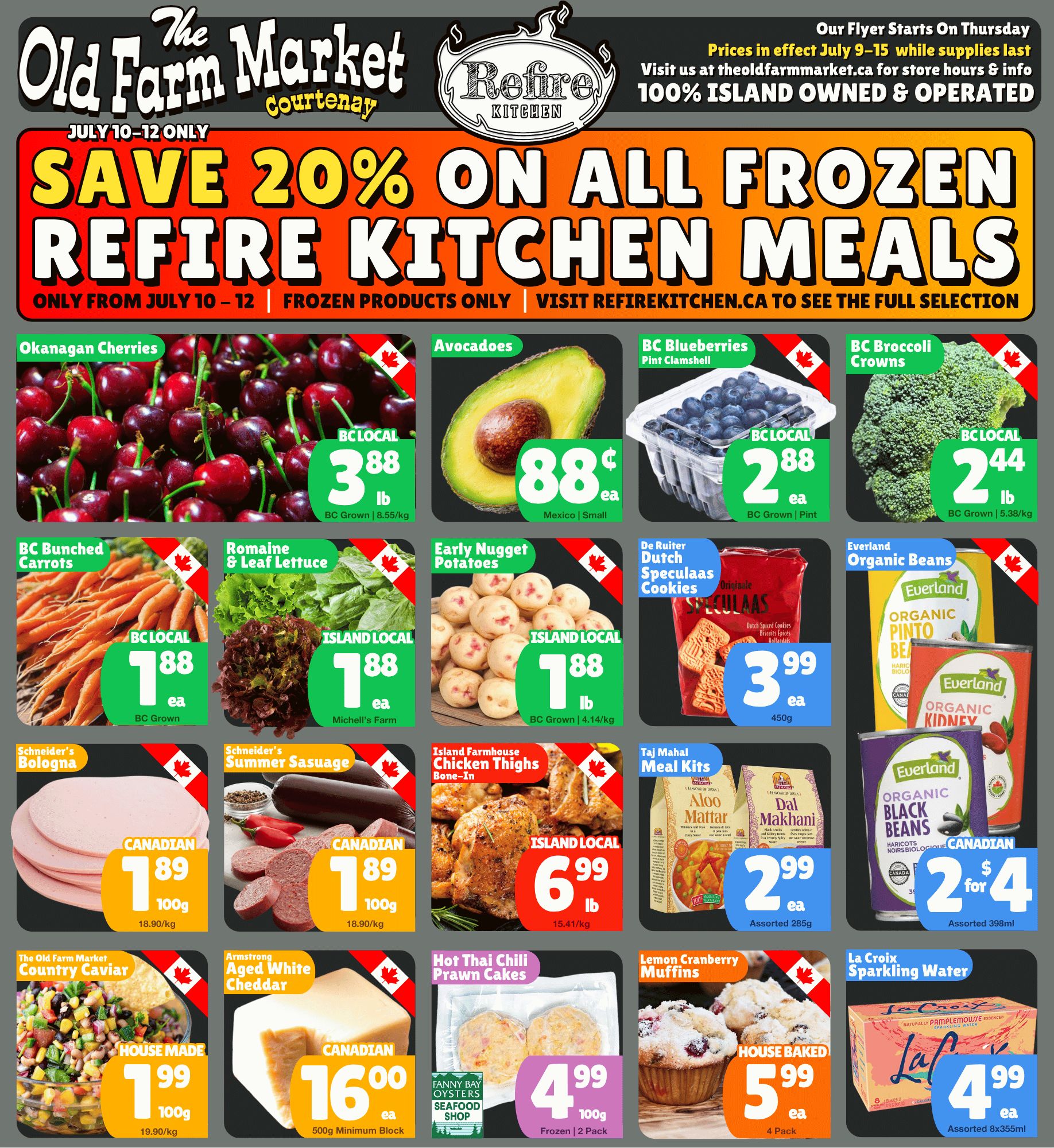 The Old Farm Market (Courtenay) Flyer July 9 to 15