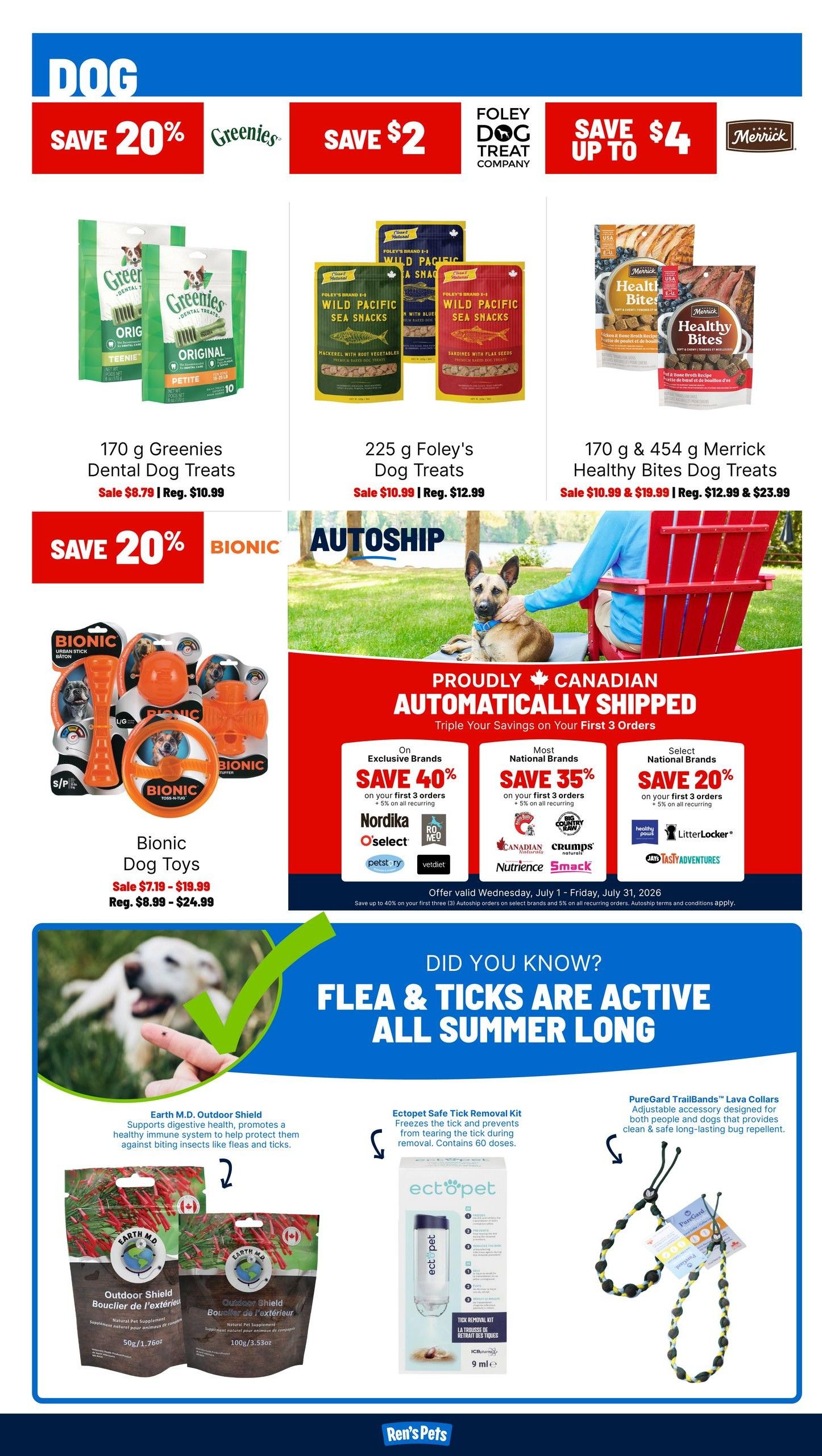 Ren's Pets Flyer July 9 to 15