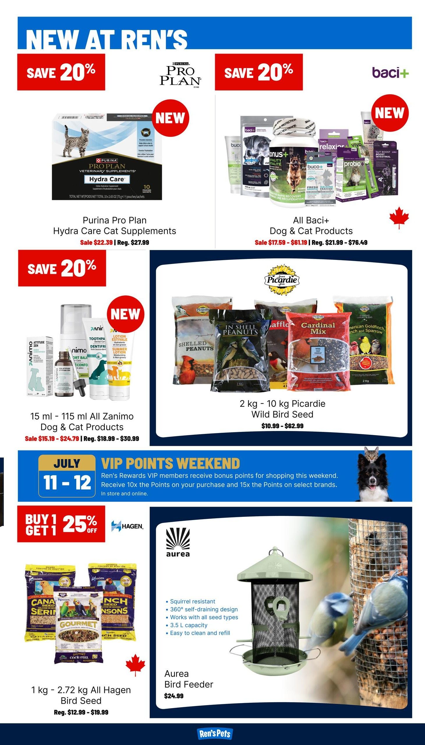 Ren's Pets Flyer July 9 to 15