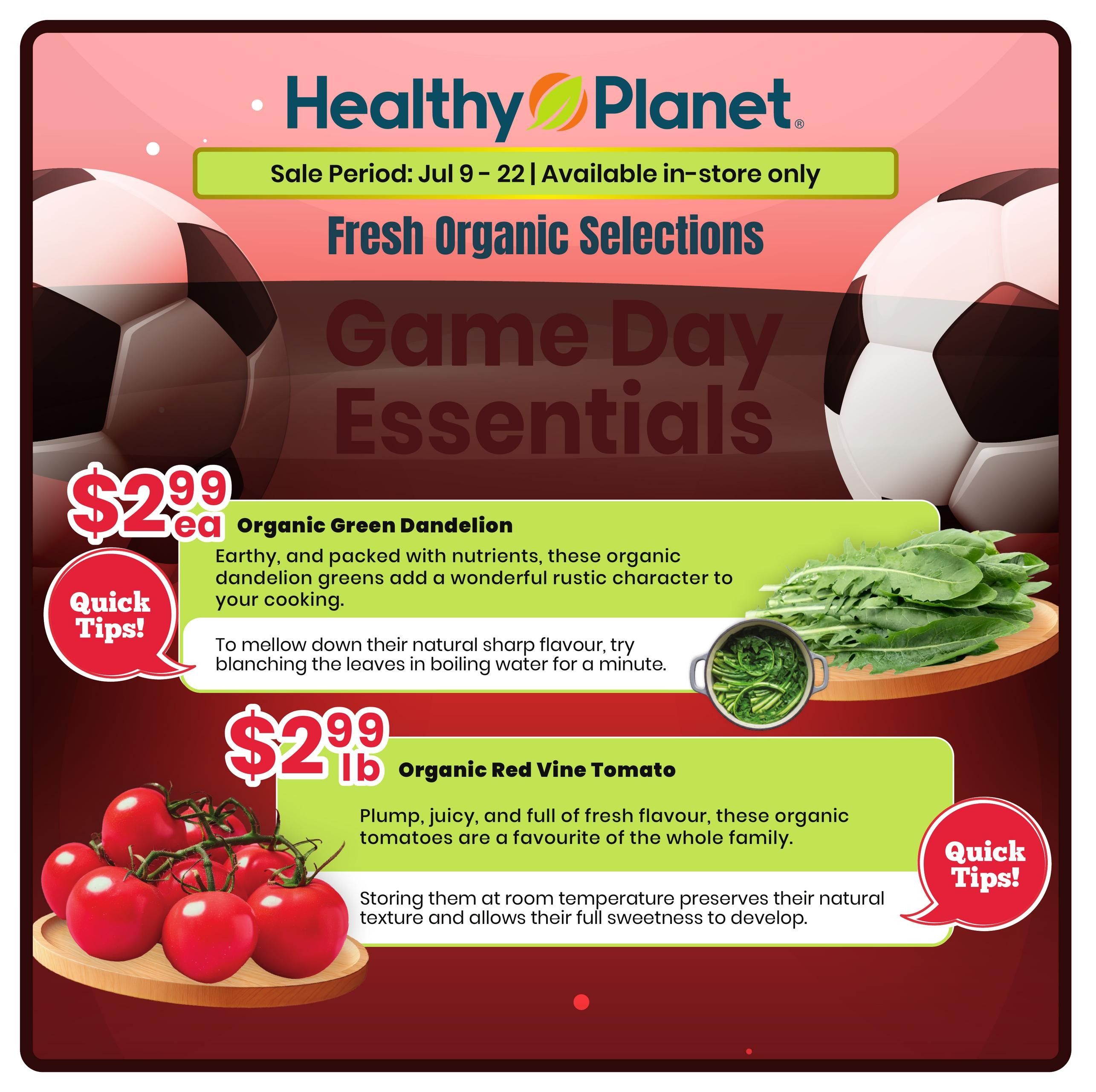 Healthy Planet Flyer July 9 to 22