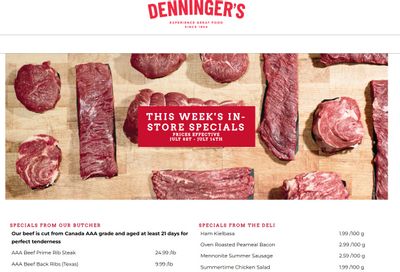 Denninger's Weekly Specials July 8 to 14