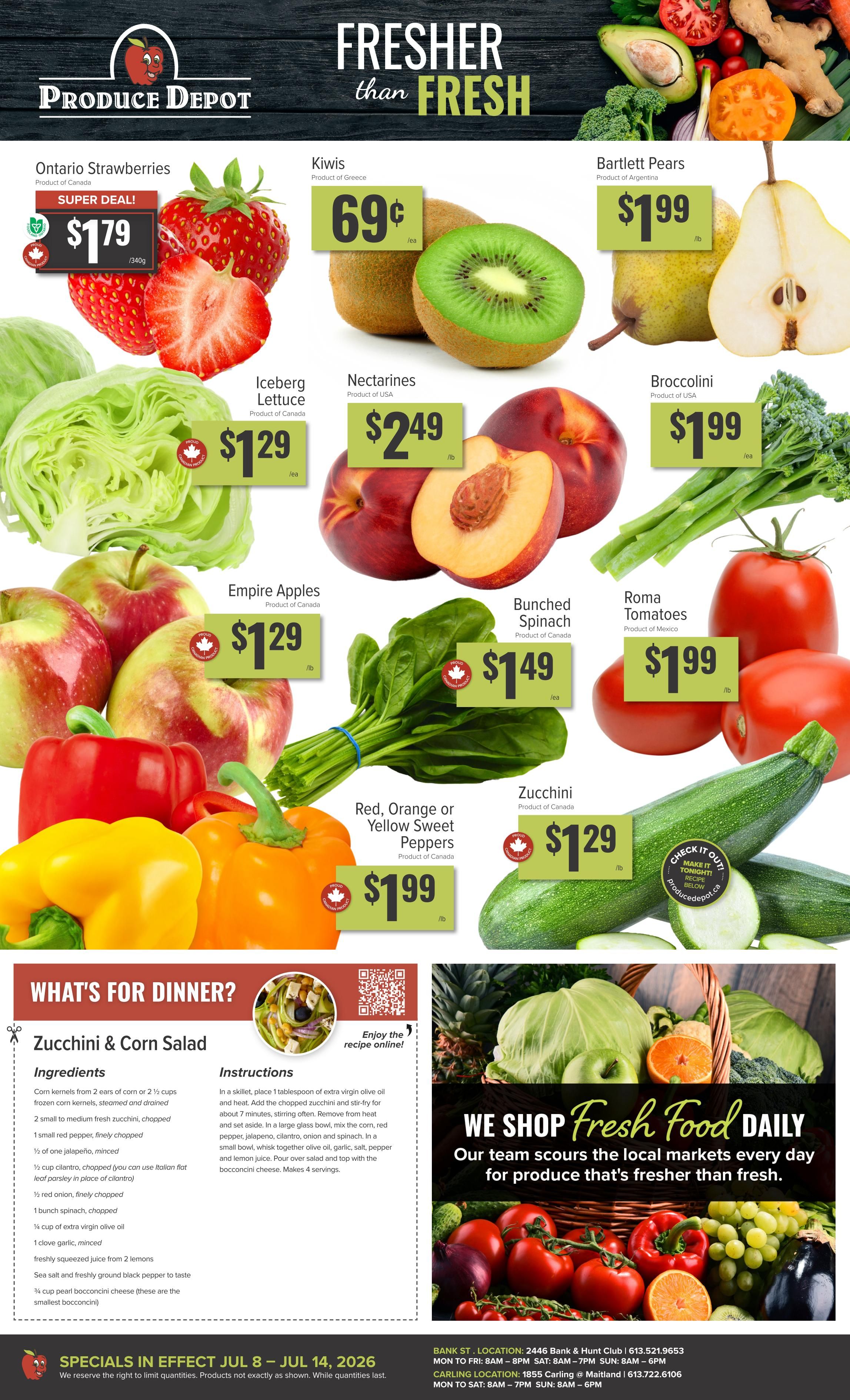 Produce Depot Flyer July 8 to 14